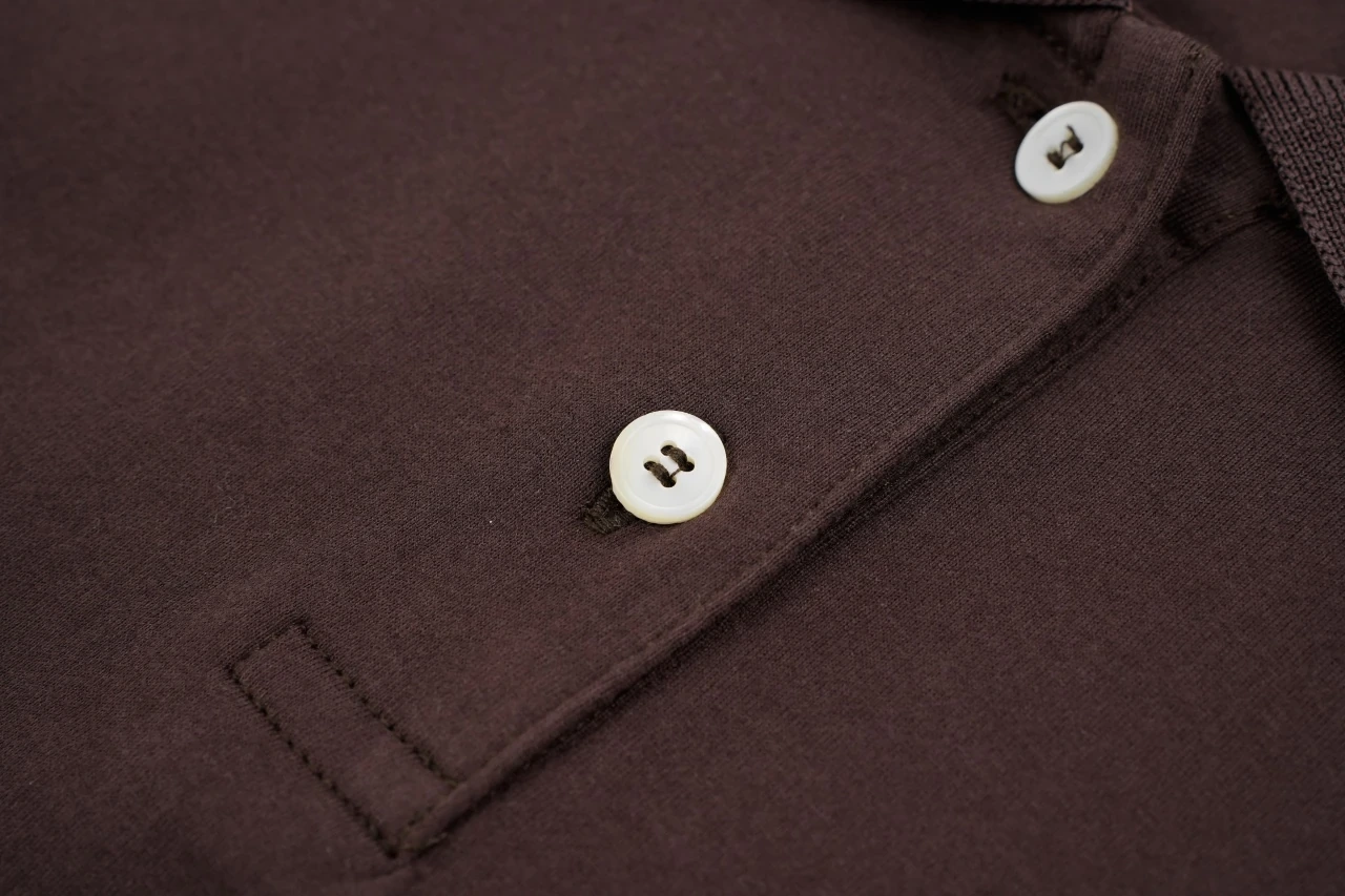 Miu Miu Brown Stripe Layered Look Long Sleeve Polo Shirt product photo from LabelPicks