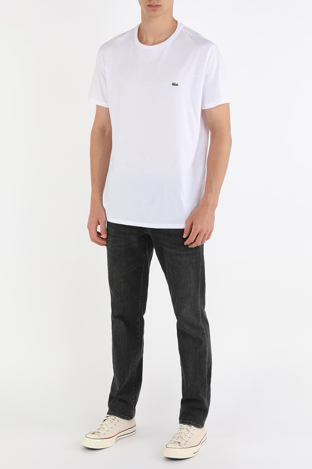 LACOSTE חולצת טי עם לוגו תנין רקום