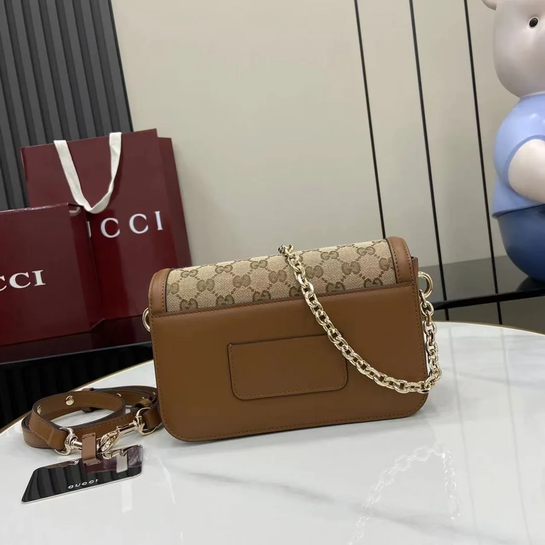 Gucci Brown Monogram Canvas Crossbody Bag product photo from LabelPicks