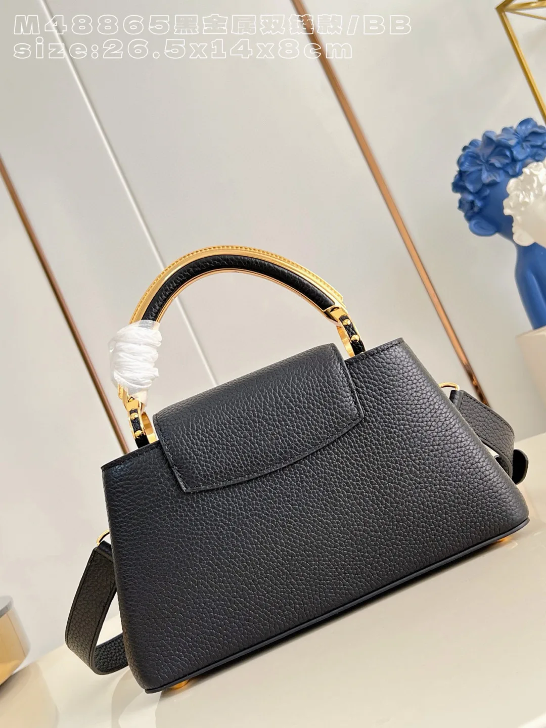 Louis Vuitton Black Capucines Grained Leather Crossbody Bag product photo from LabelPicks