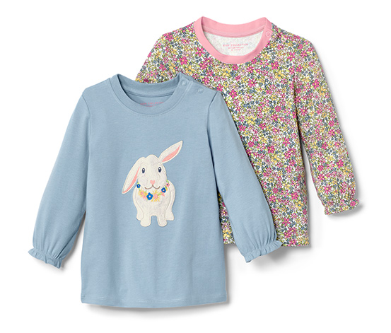 2 Kleinkind-Langarmshirts