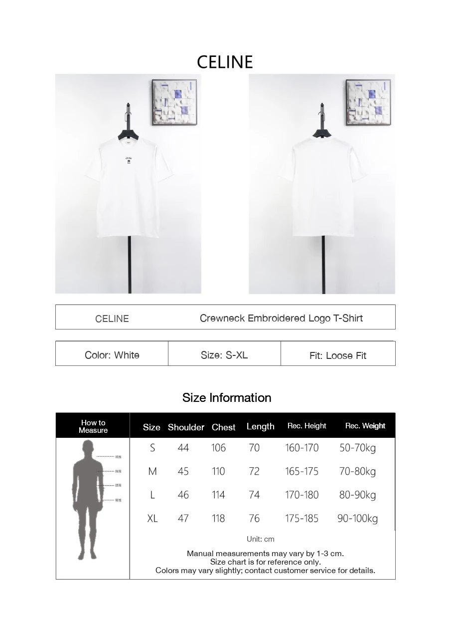 CELINE White Small Embroidered Logo T-Shirt product photo from LabelPicks