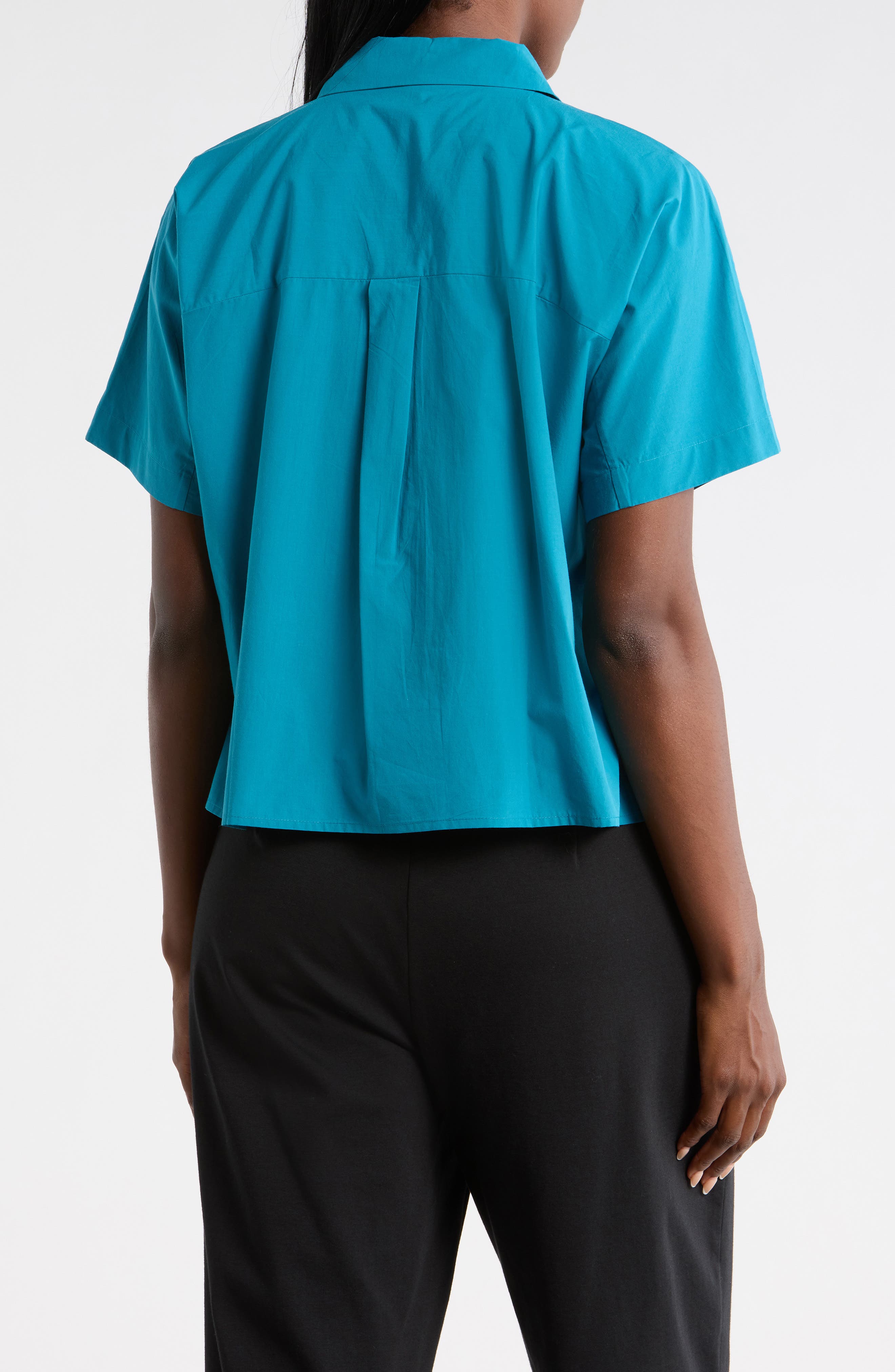Eileen Fisher Classic Collared Organic Cotton Shirt