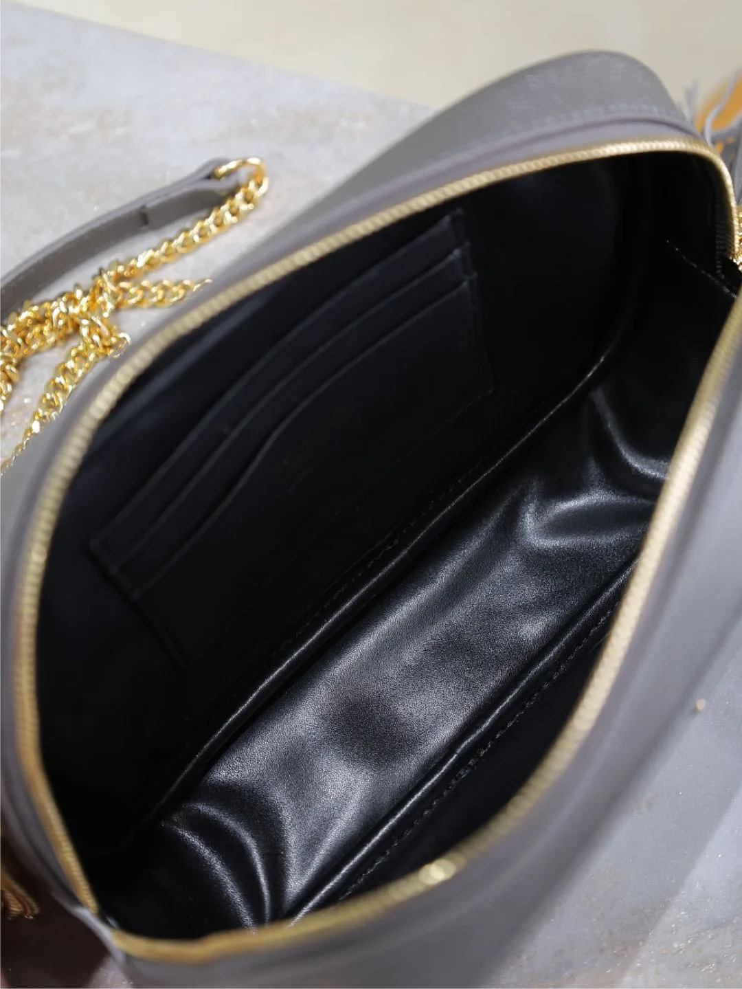 Saint Laurent Grey Calfskin Shoulder Bag product photo from LabelPicks