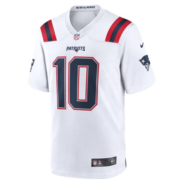 Drake Maye New England Patriots Nike 2024 NFL Draft First Round Pick Player Game Jersey - White