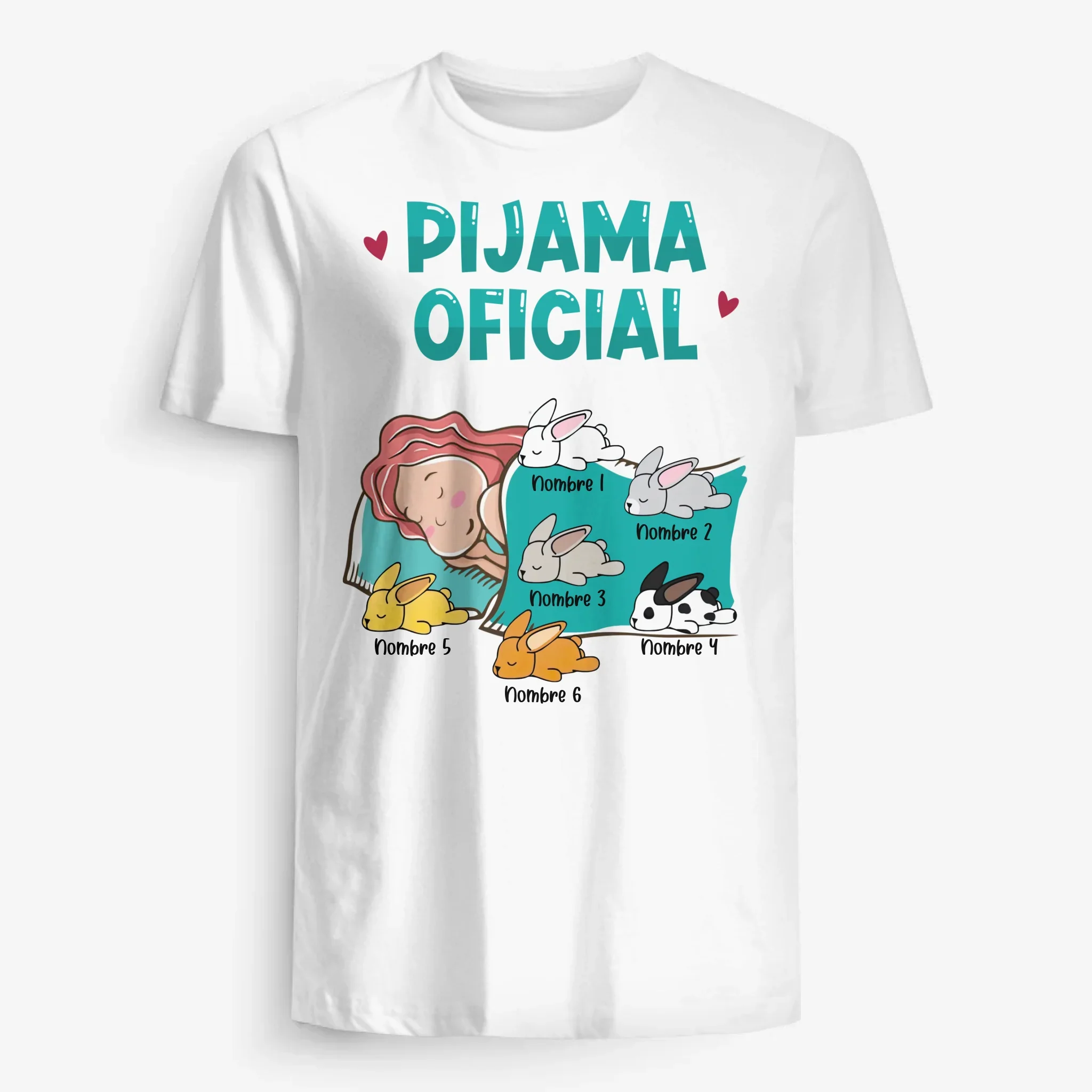 Pijama oficial, Personalizable Camiseta unisex para los amantes de los conejos