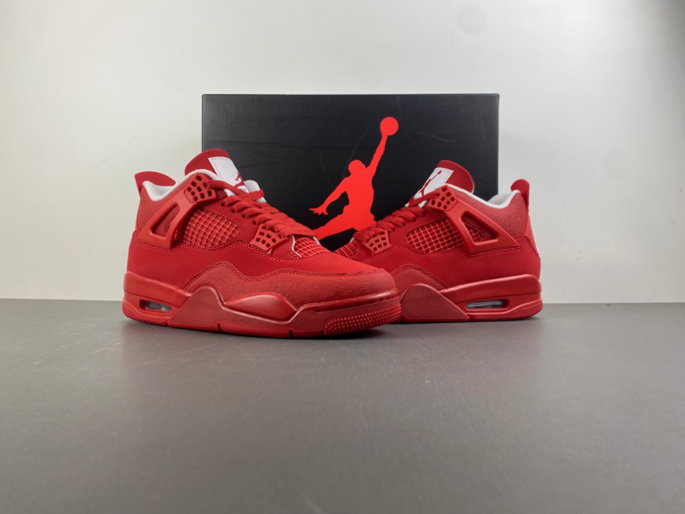 Air Jordan 4 Red Toe with Burst Texture