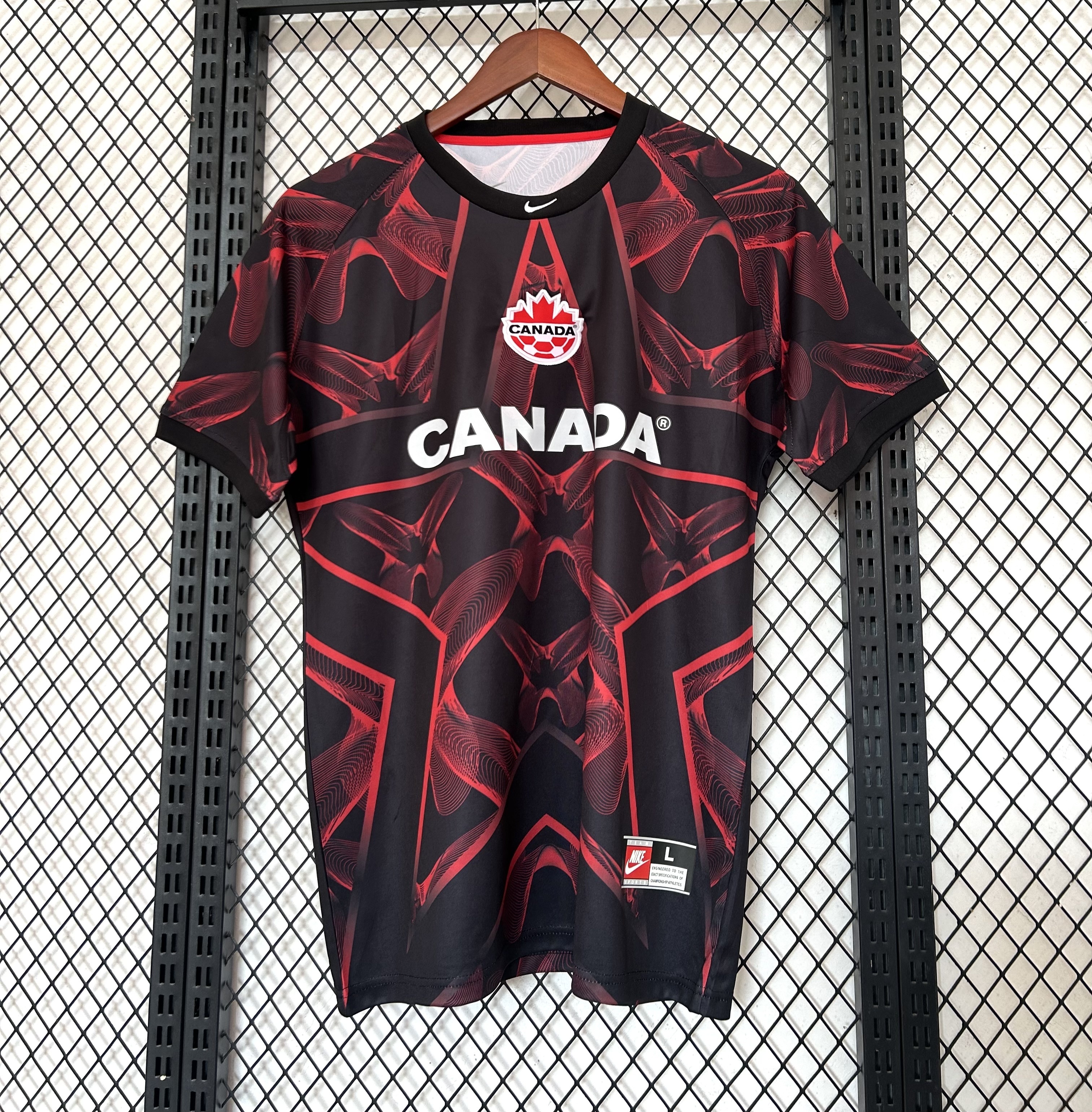 Canada National Team Nike 2026 Away Jersey - Black / Red / White