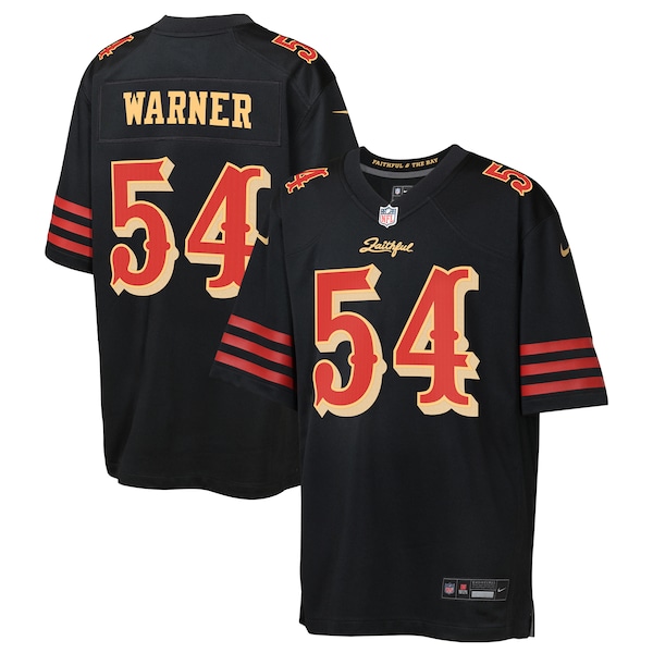 Fred Warner San Francisco 49ers Nike Youth 2025 Rivalries Collection Game Jersey - Black