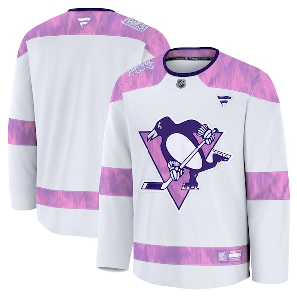 Pittsburgh Penguins  2024 Hockey Fights Cancer Practice Jersey - White