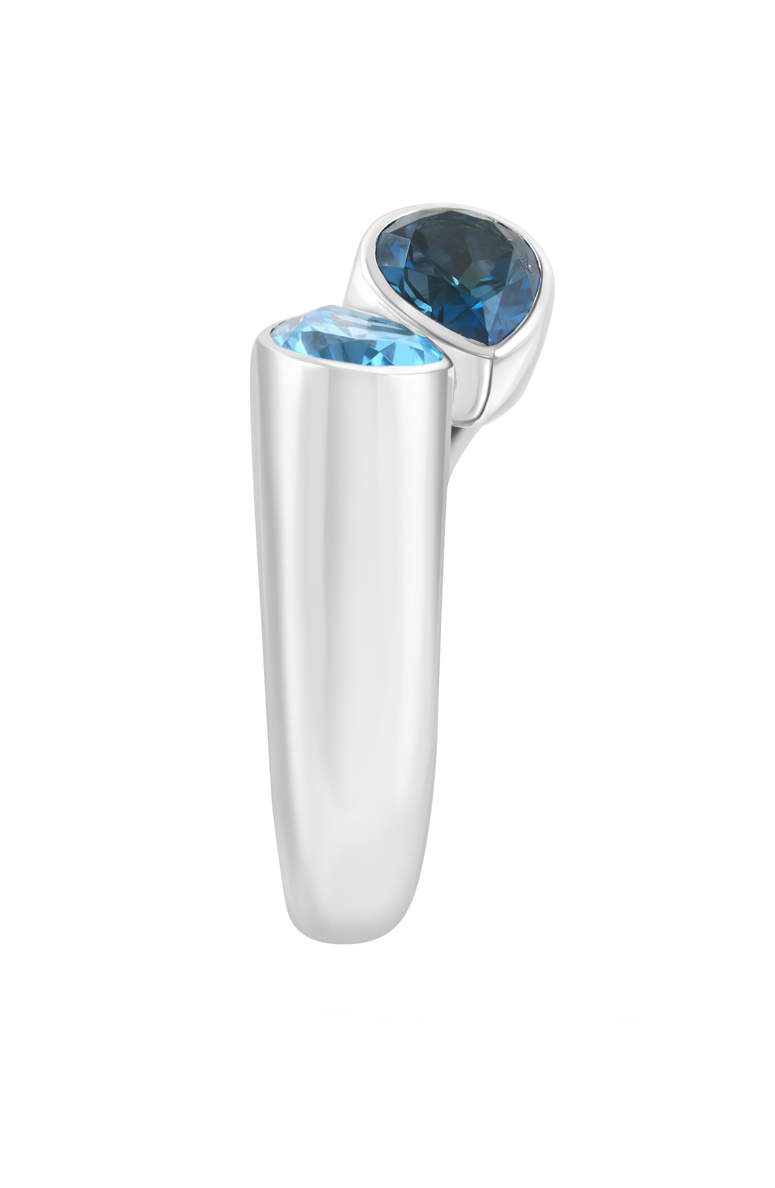 EFFY Sterling Silver Blue Topaz & London Blue Topaz Bypass Ring