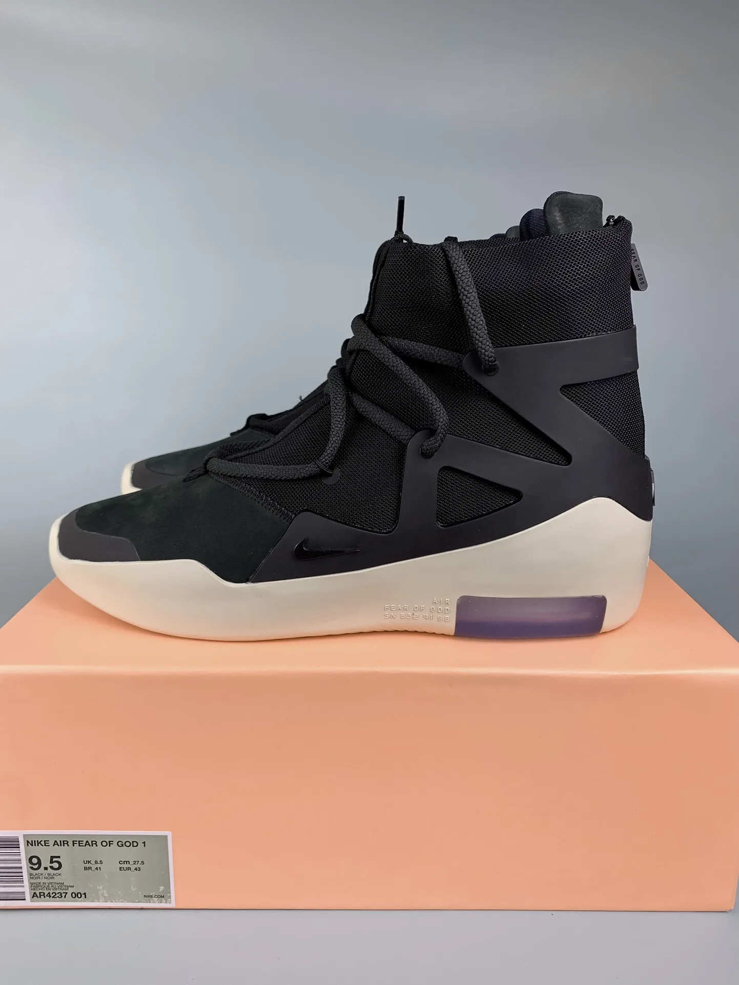 Nike Air Fear of God 1 'Black' Shoes product photo from LabelPicks