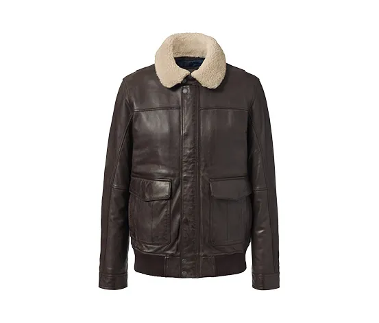 Lederjacke im Aviator-Style