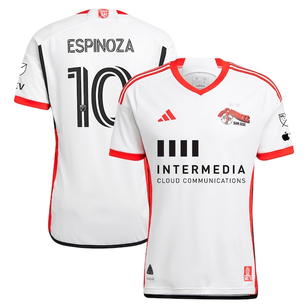 Cristian Espinoza San Jose Earthquakes adidas 2024 The 50 Kit Authentic Player Jersey - White
