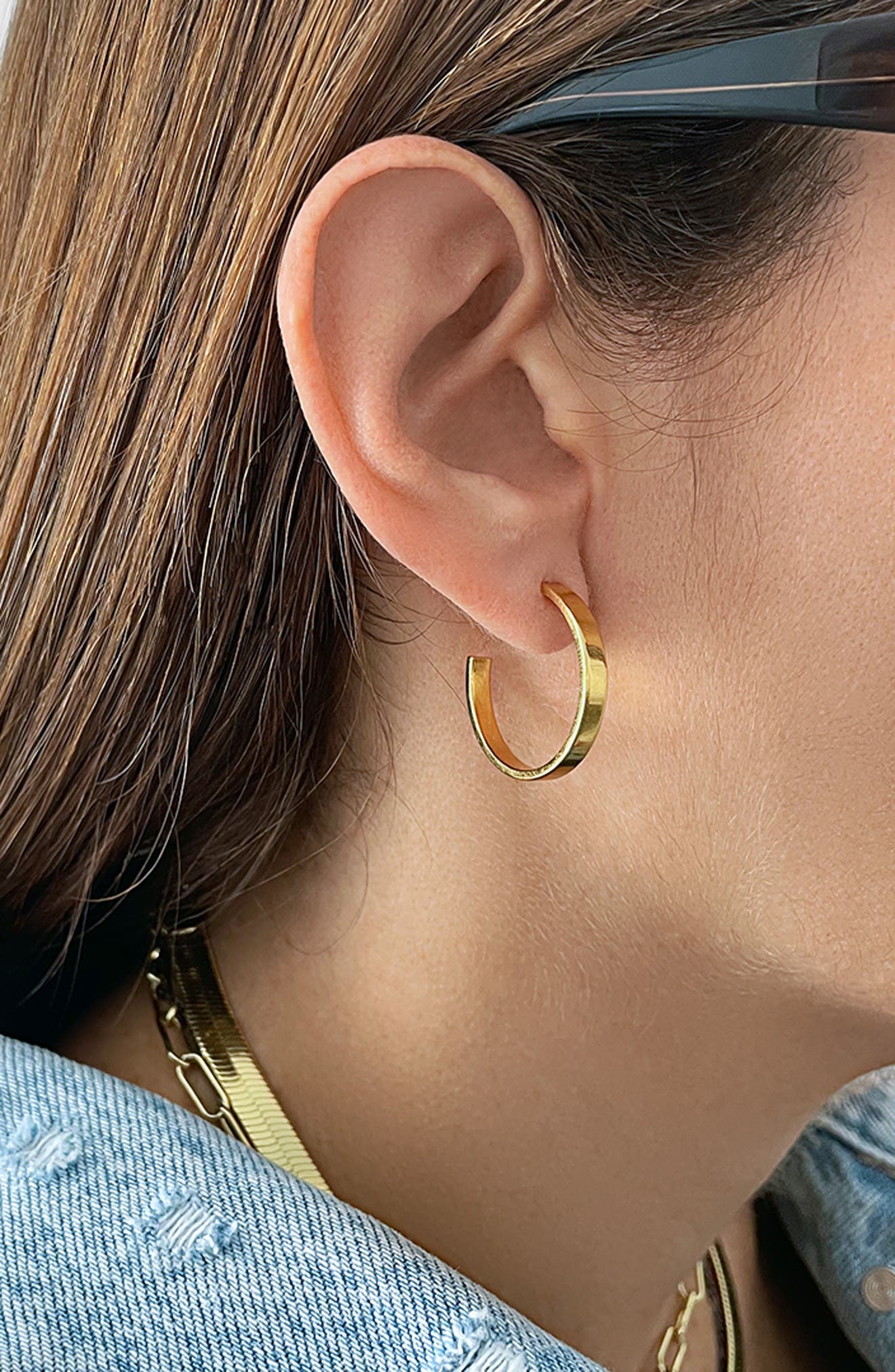 Adornia Water Resistant Solid Hoop Earrings