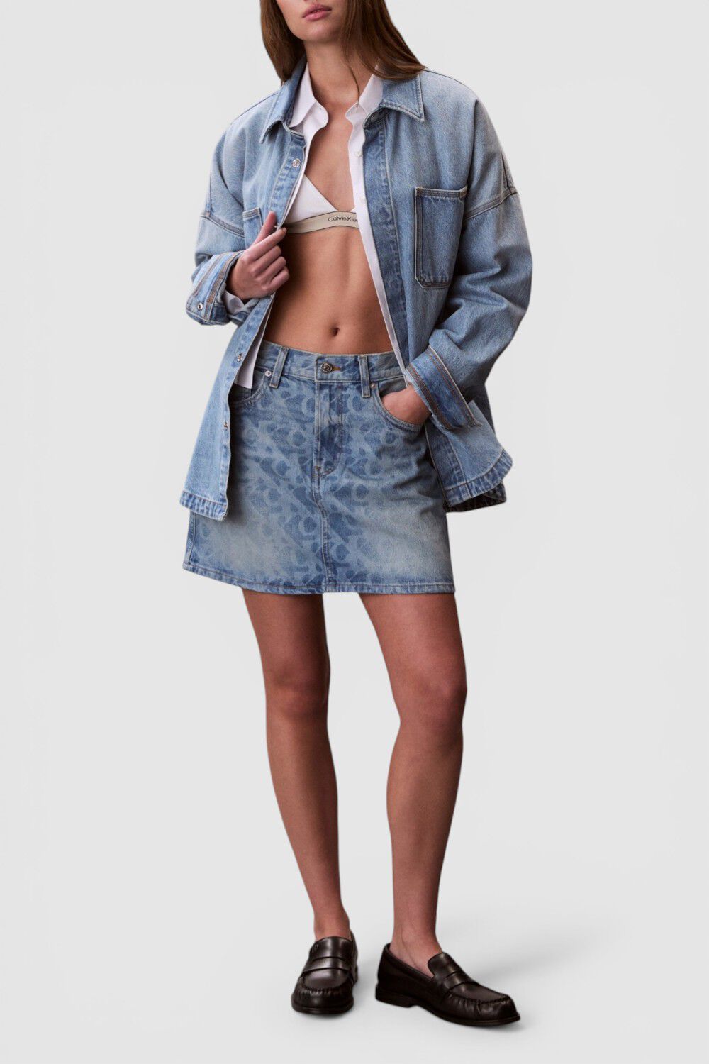 CALVIN KLEIN חצאית ג׳ינס מיני