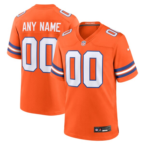 Denver Broncos Nike Youth 2nd Alternate Custom Replica Jersey - Orange
