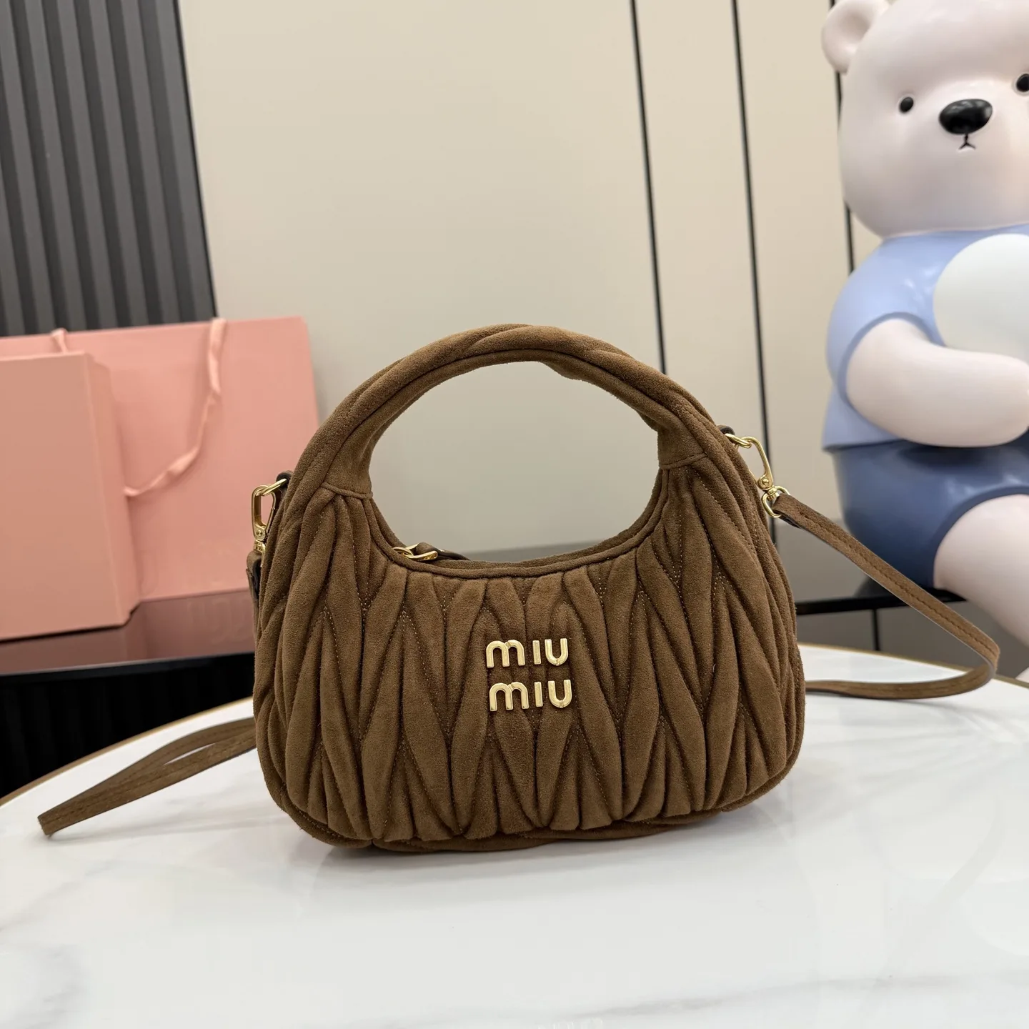 Miu Miu Lambskin Matelasse Hobo Bag product photo from LabelPicks