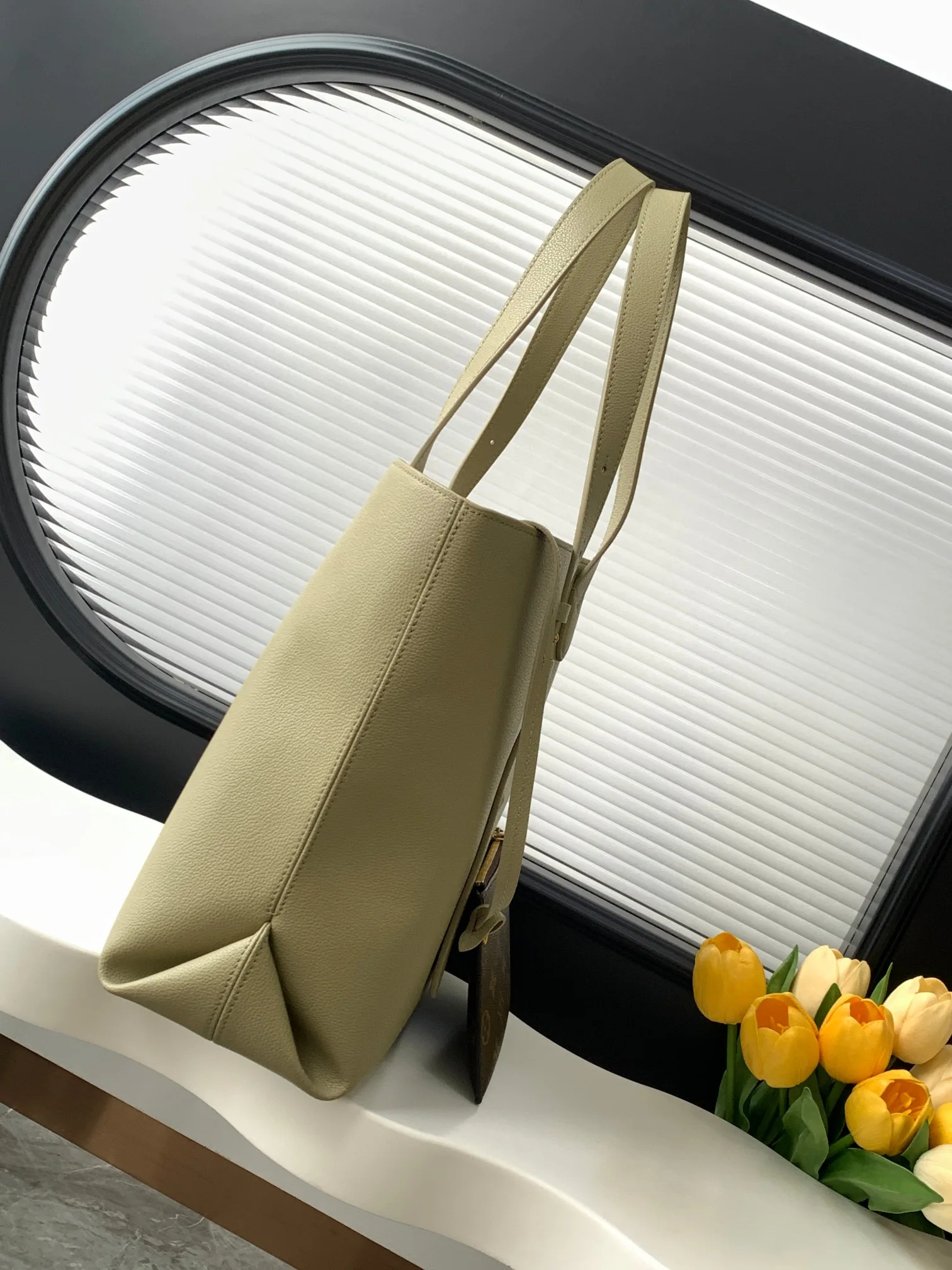 Louis Vuitton Black Grained Leather Tote Bag product photo from LabelPicks