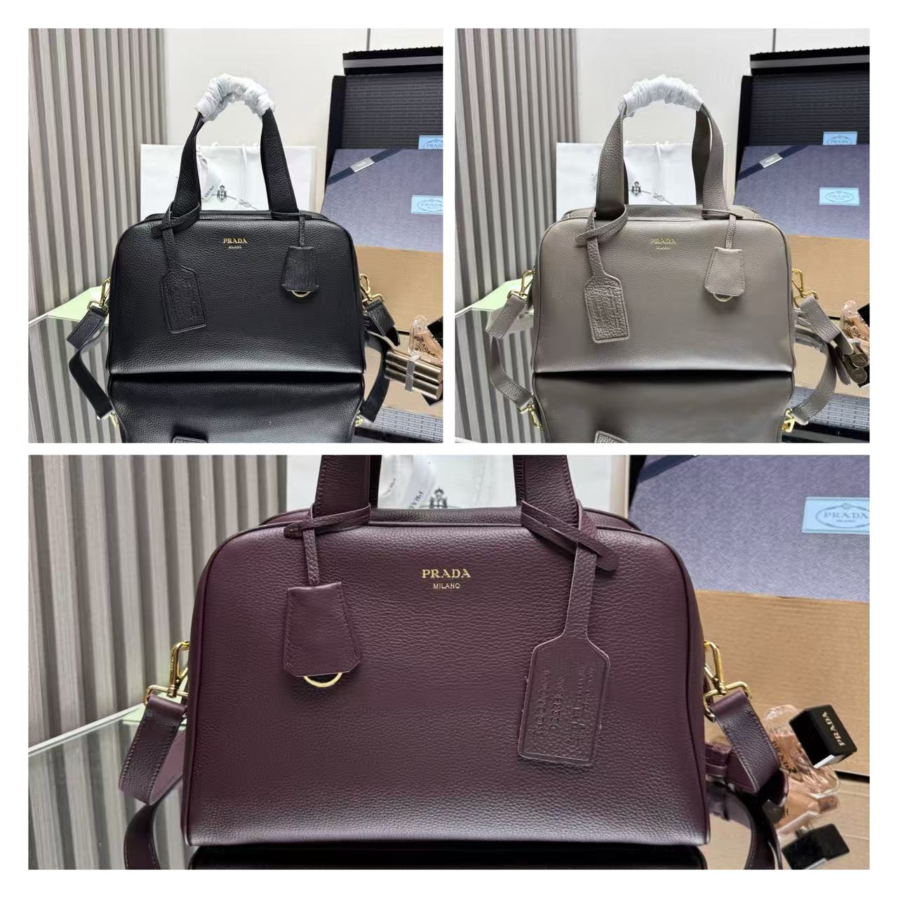 PRADA Tote/Cowhide/33CM