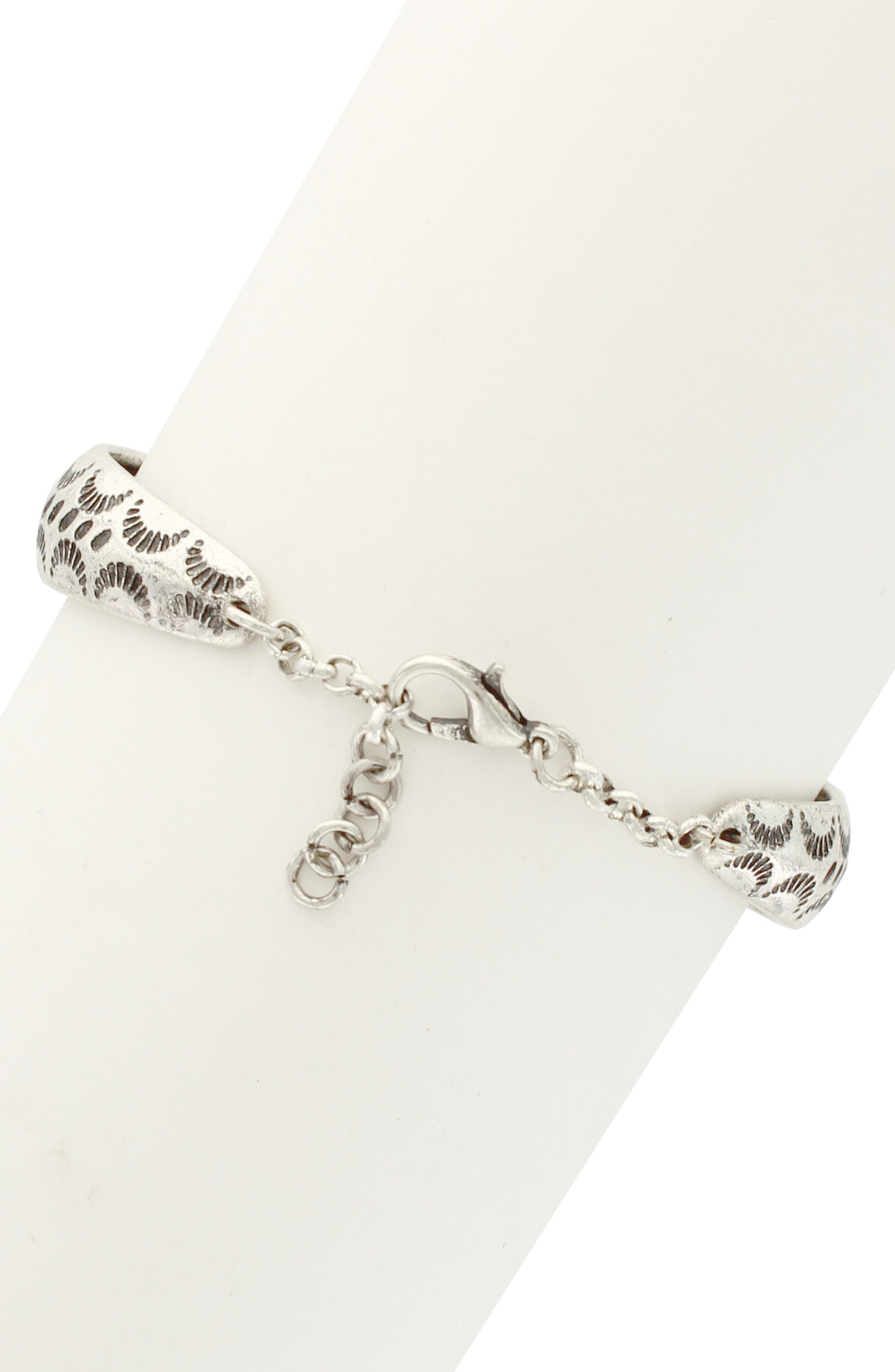 OLIVIA WELLES Crystal Crescent Cutout Bracelet