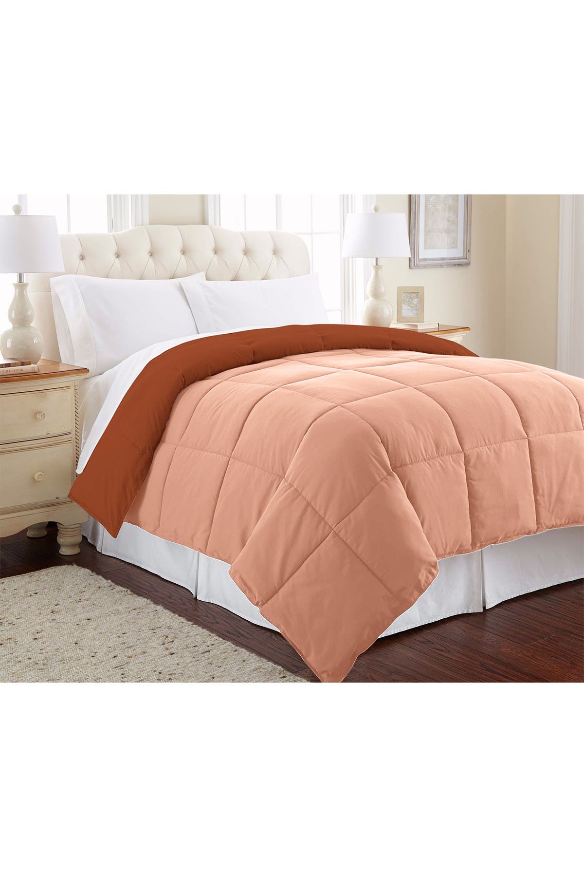 Modern Threads Down Alternative Reversible Comforter - Rust/Clay - King