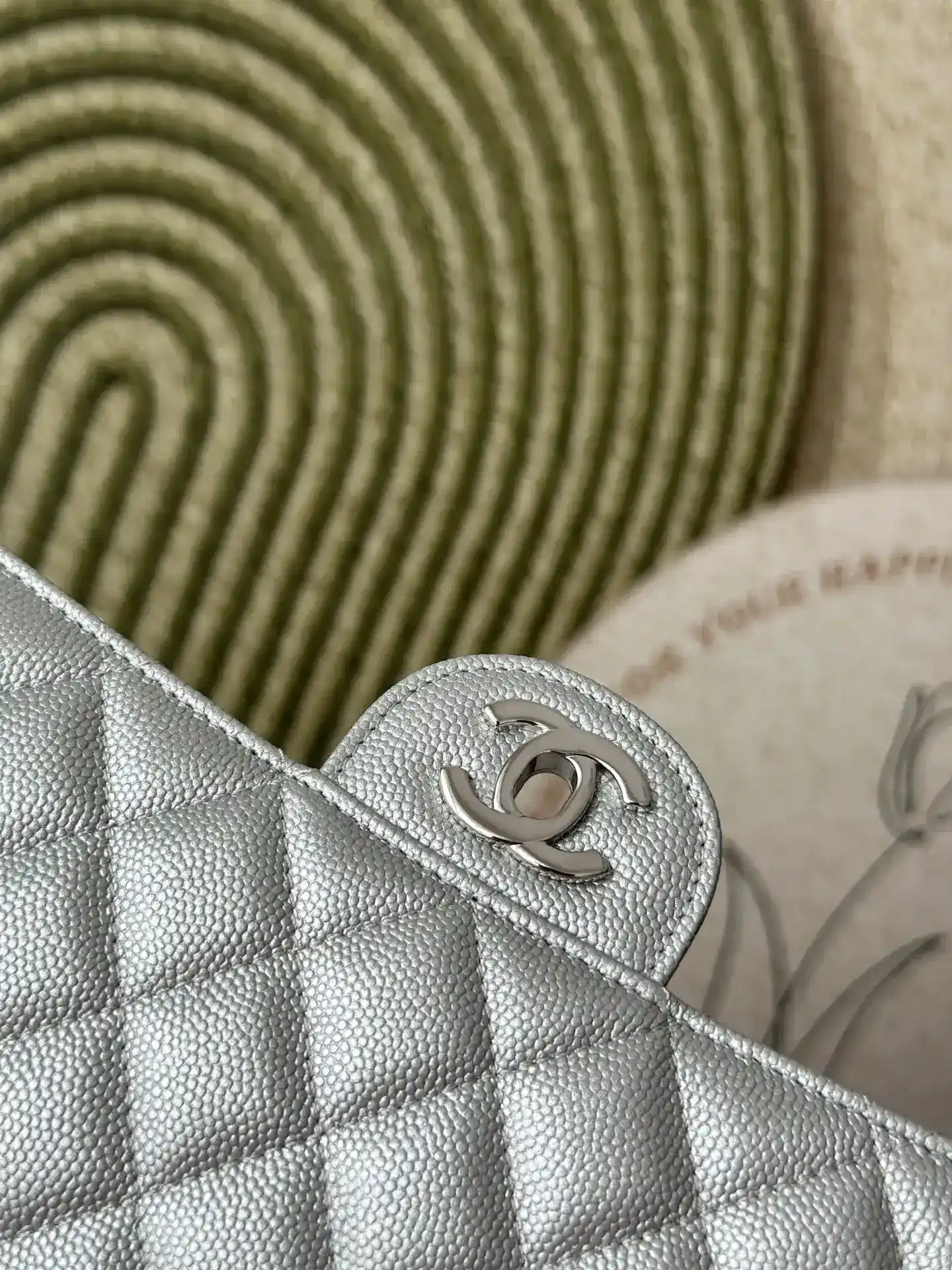 Chanel Classic Flap Silver Calfskin Shoulder Bag product photo from LabelPicks