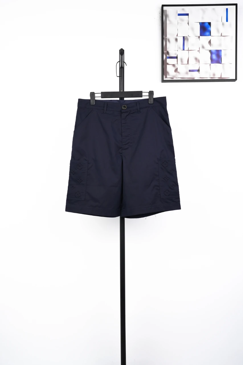 Louis Vuitton Navy Pocket Embossed Monogram Shorts product photo from LabelPicks