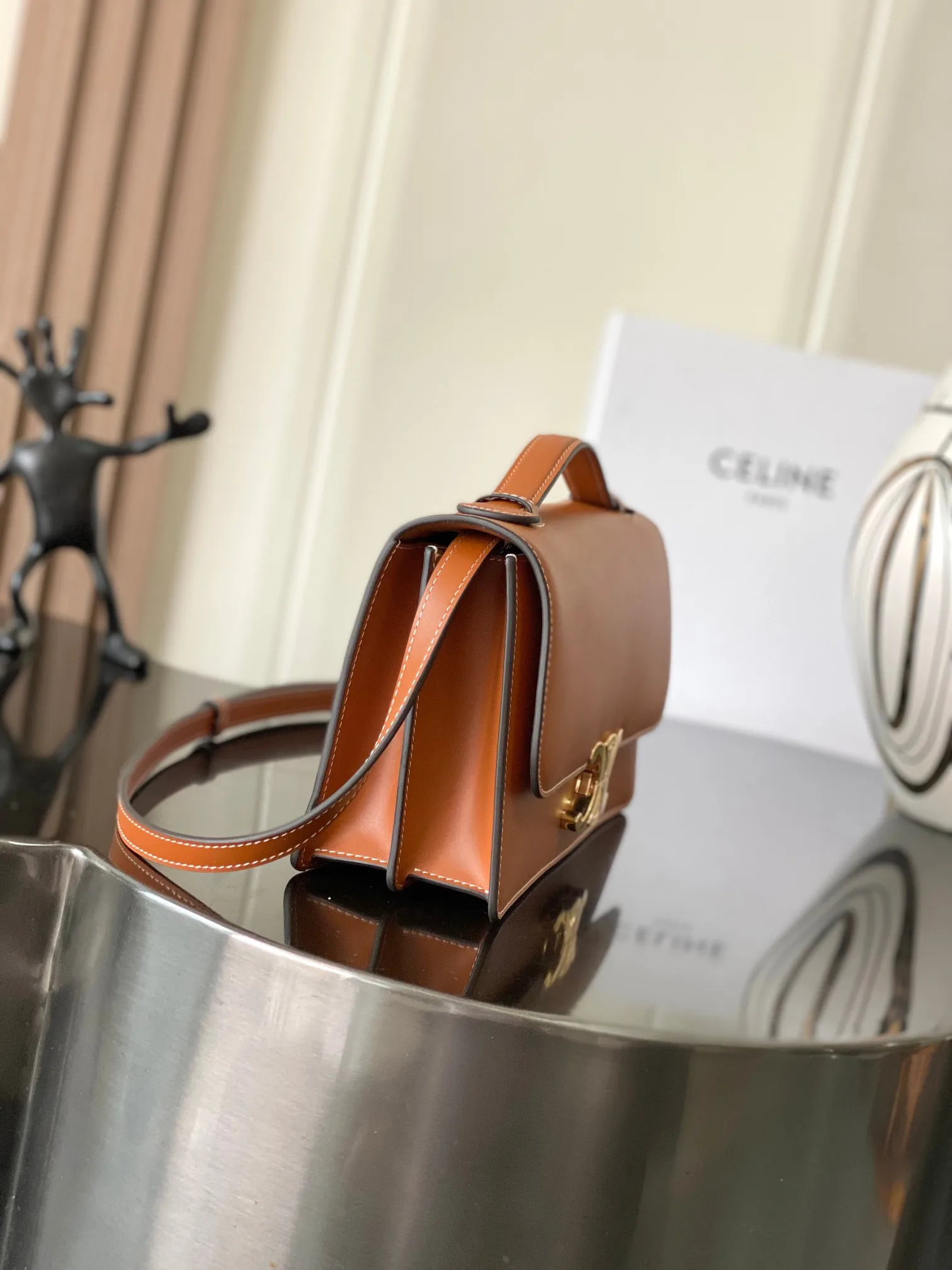 Celine Triomphe Calfskin Crossbody Bag product photo from LabelPicks