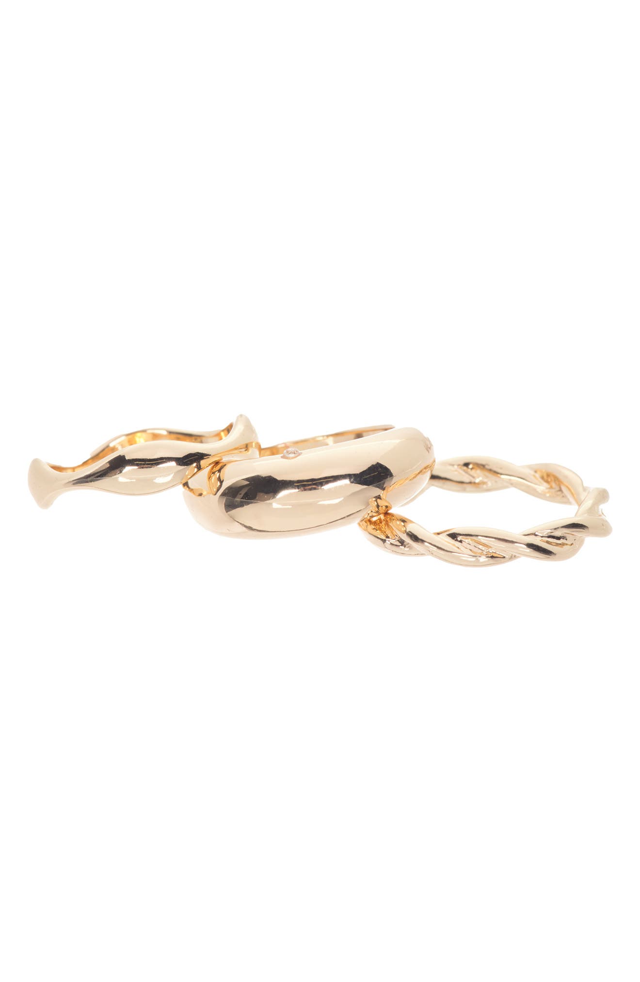NORDSTROM RACK Braided Rings - Set of 3