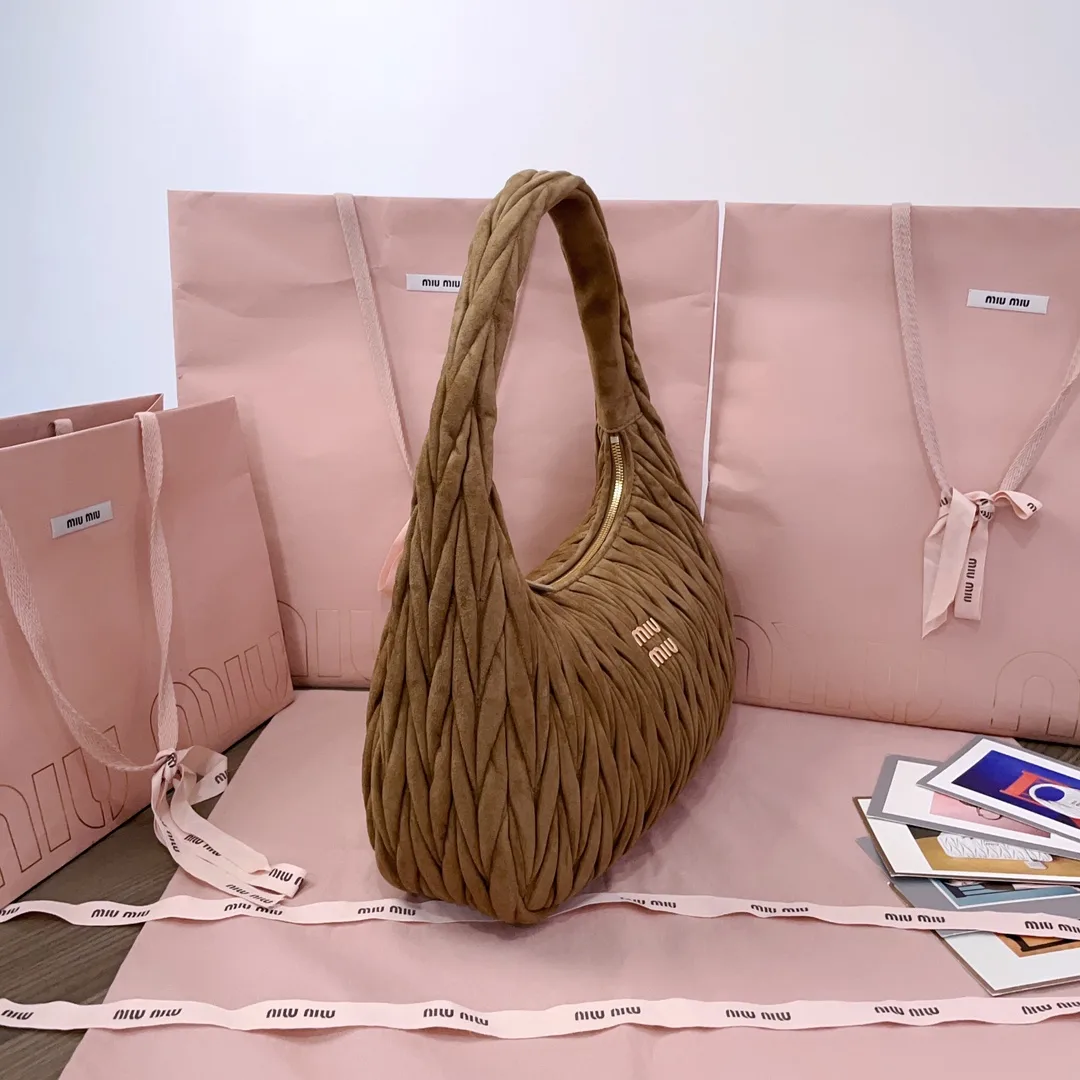 Miu Miu Suede Leather Hobo Bag product photo from LabelPicks