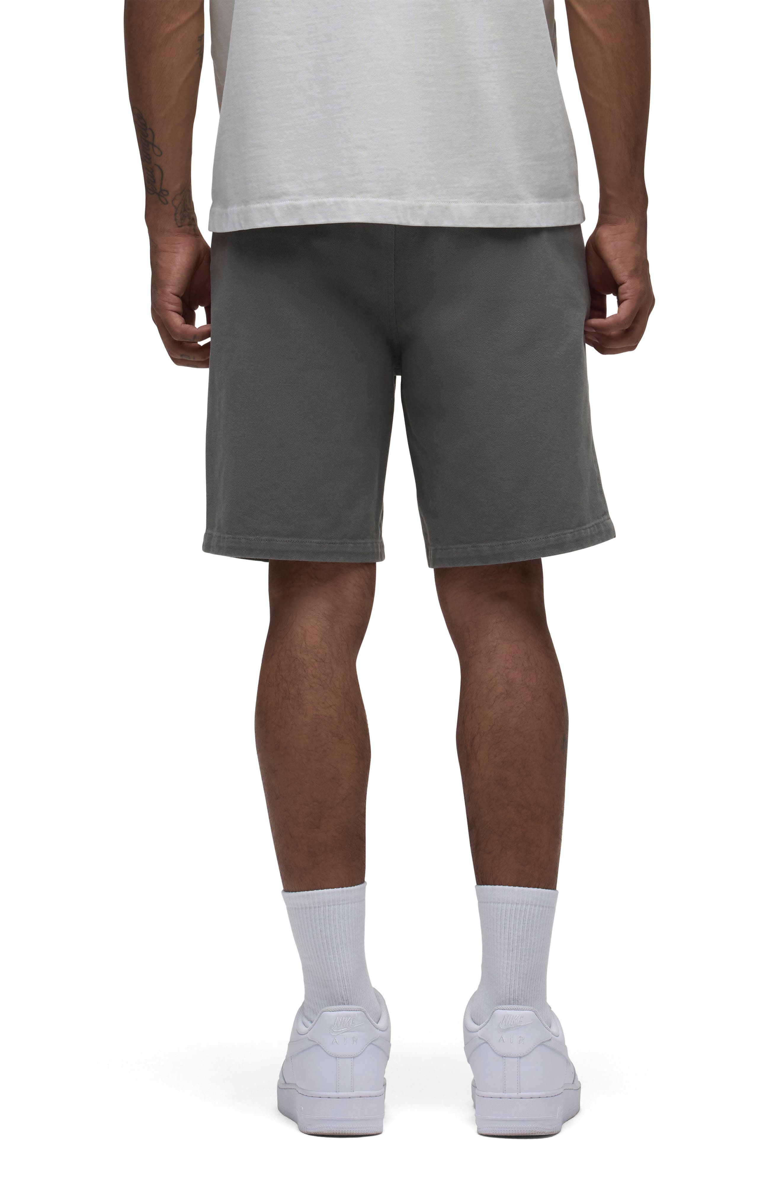 Hudson Jeans Venice Flat Front Grey Cotton Twill Chino Shorts