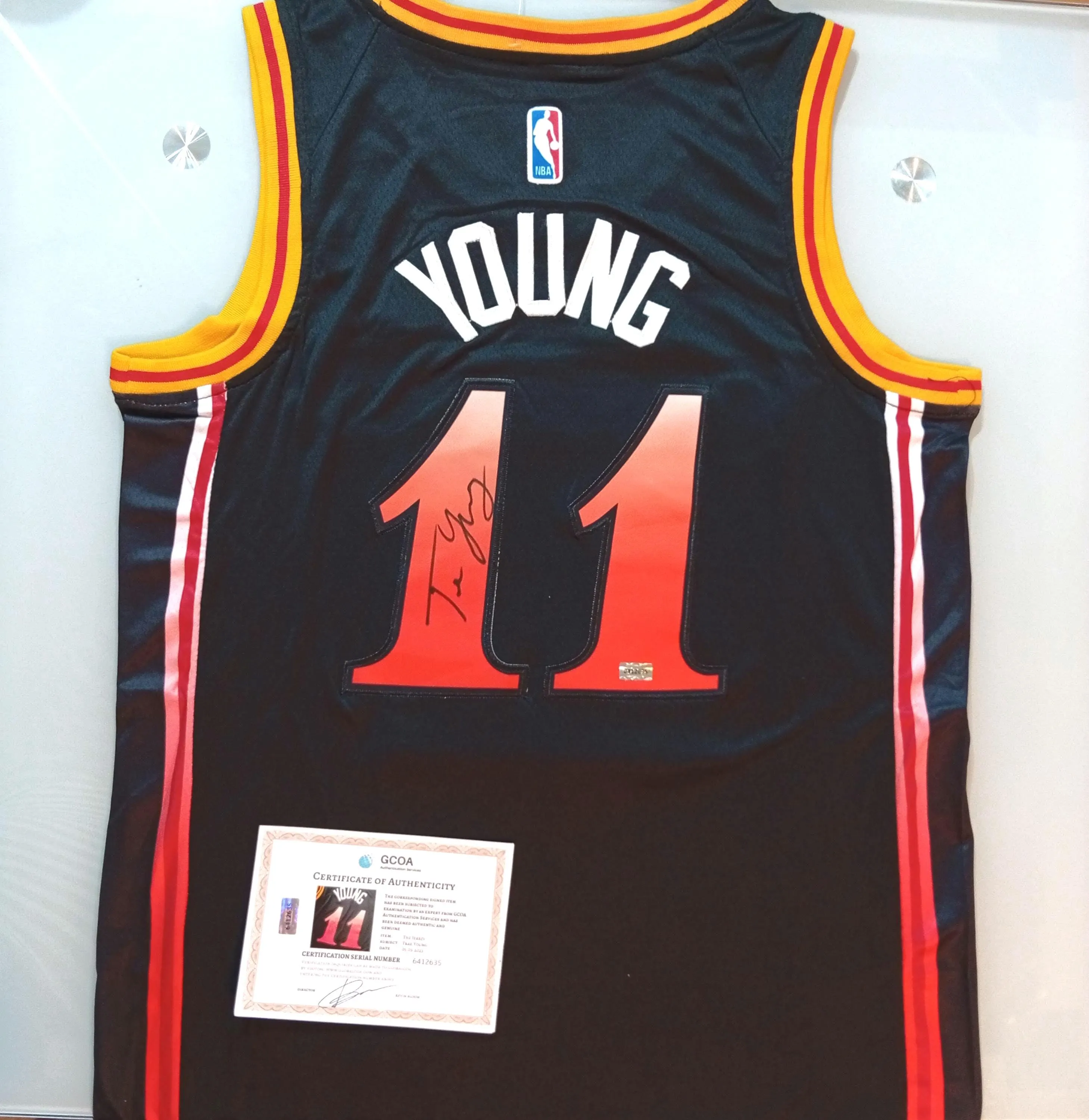 Trae Young Signed Autographed Atlanta Hawks Basketball Jersey with COA