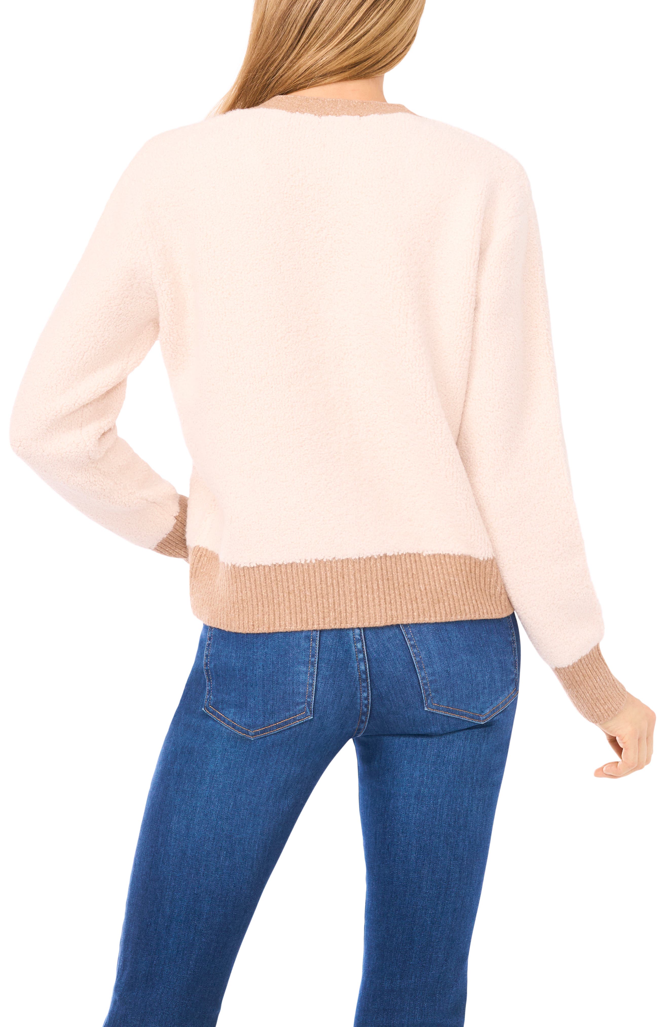 Halogen® Colorblock Loop Stitch Cardigan