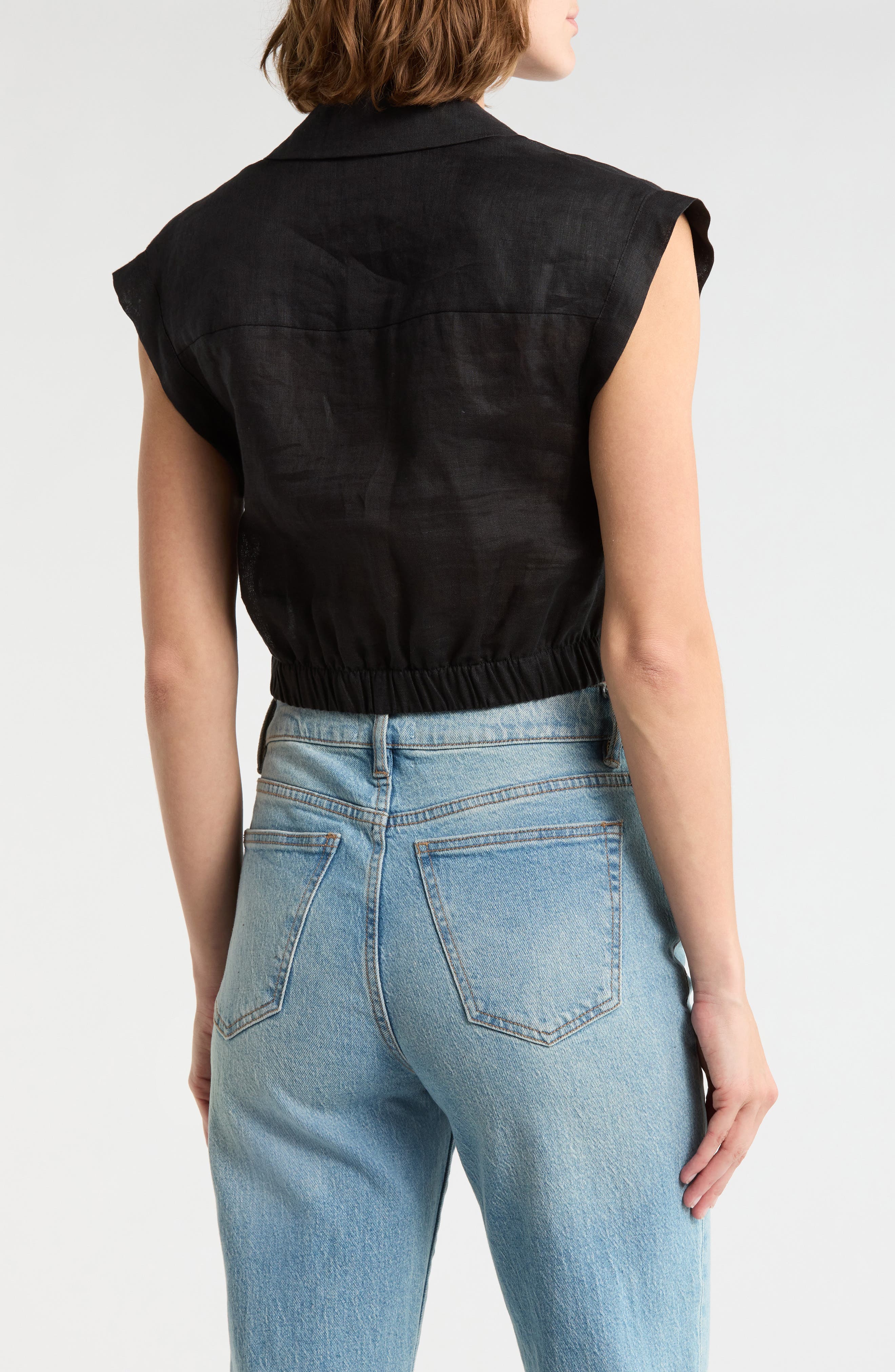 Alice + Olivia Mila Deep-V Twist Top