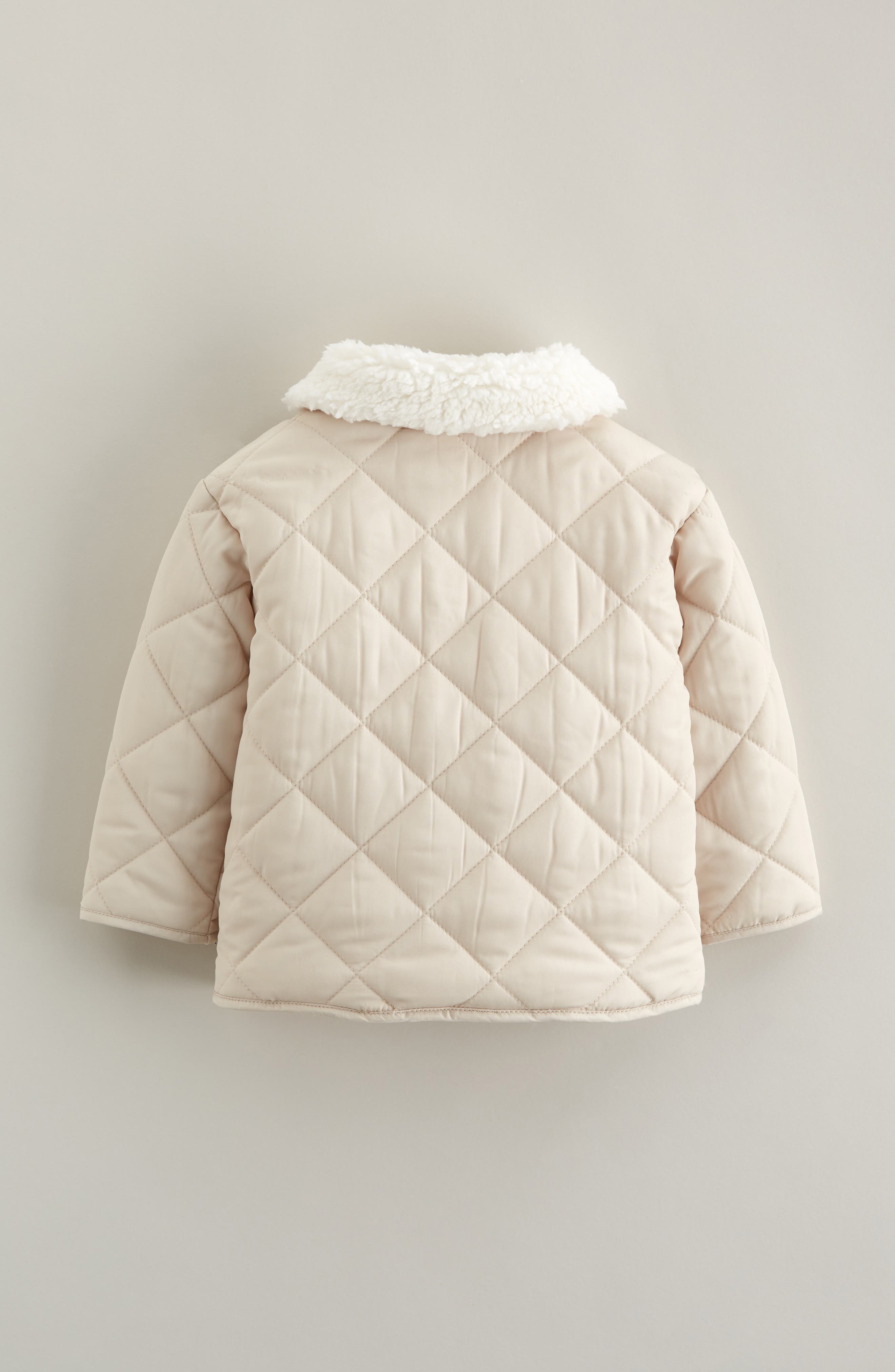 Nordstrom Faux Fur Collar Quilted Coat
