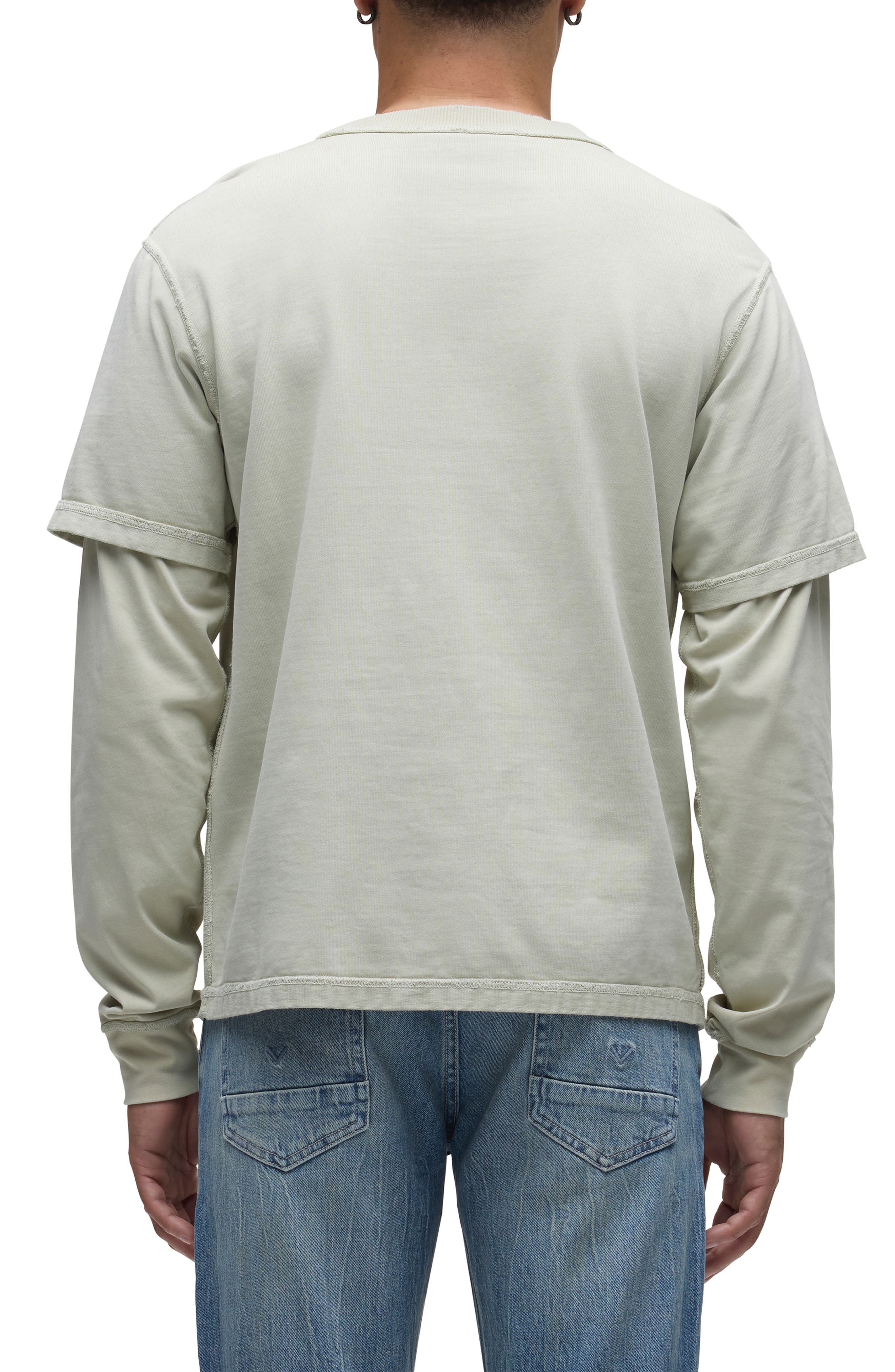 Hudson Jeans Hybrid Layered Cotton T-Shirt