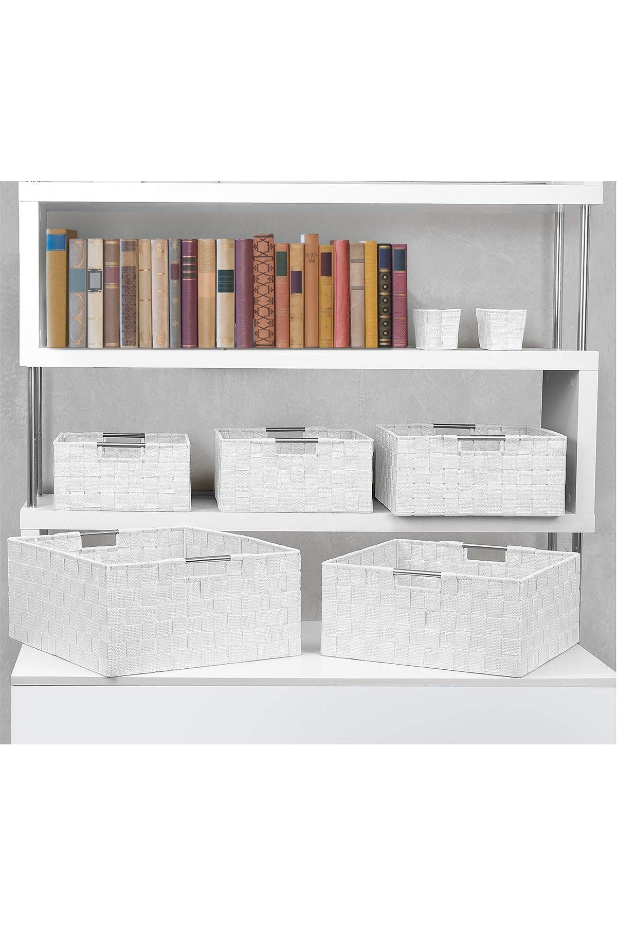 SORBUS White Weave 7-Piece Basket Set