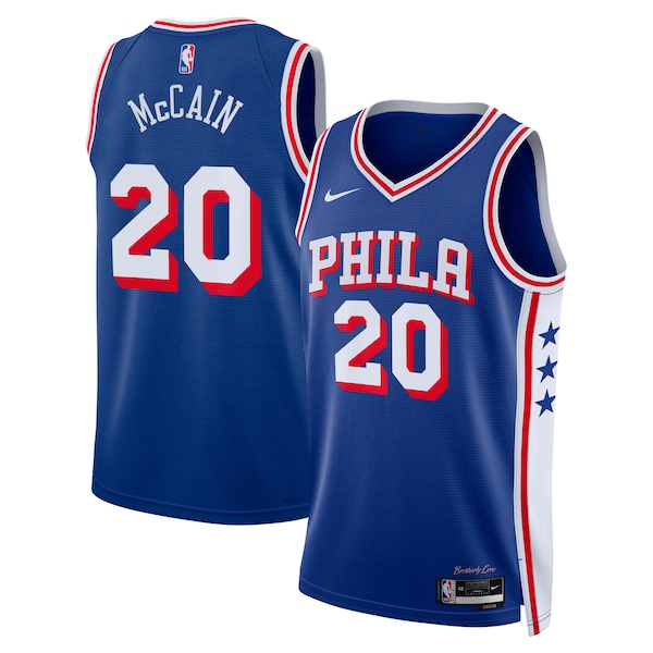 Jared McCain Philadelphia 76ers Nike Swingman Jersey - Icon Edition - Royal