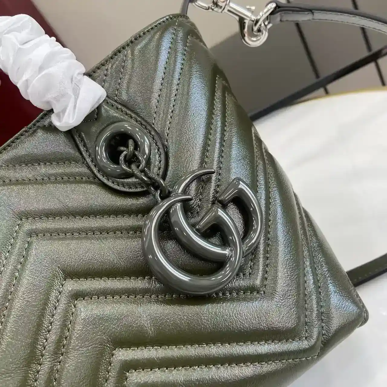 Gucci Green Marmont GG Supreme Canvas Tote Bag product photo from LabelPicks