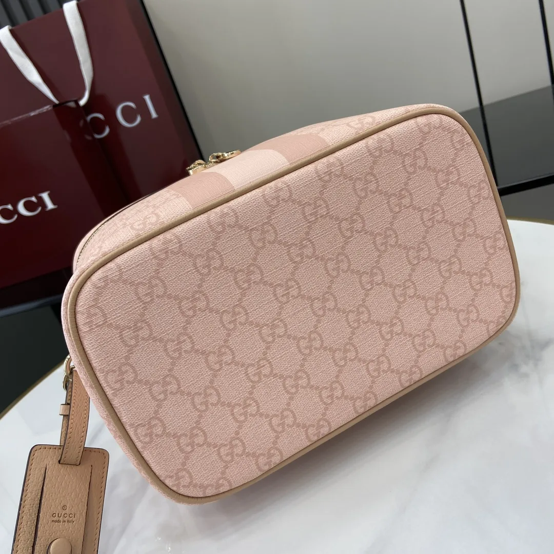 Gucci Pink Ophidia Canvas and Leather Top Handle Bag product photo from LabelPicks