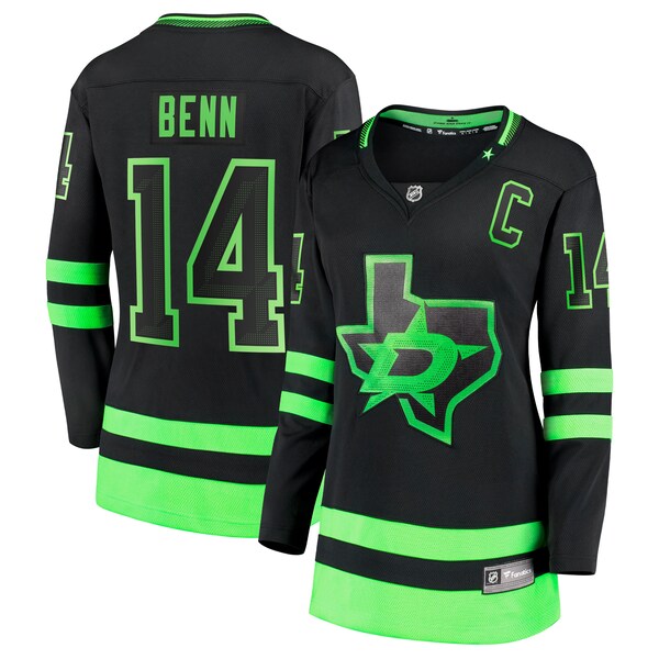 Jamie Benn Dallas Stars  Women's Alternate Premier Breakaway Player Jersey - Black/Green