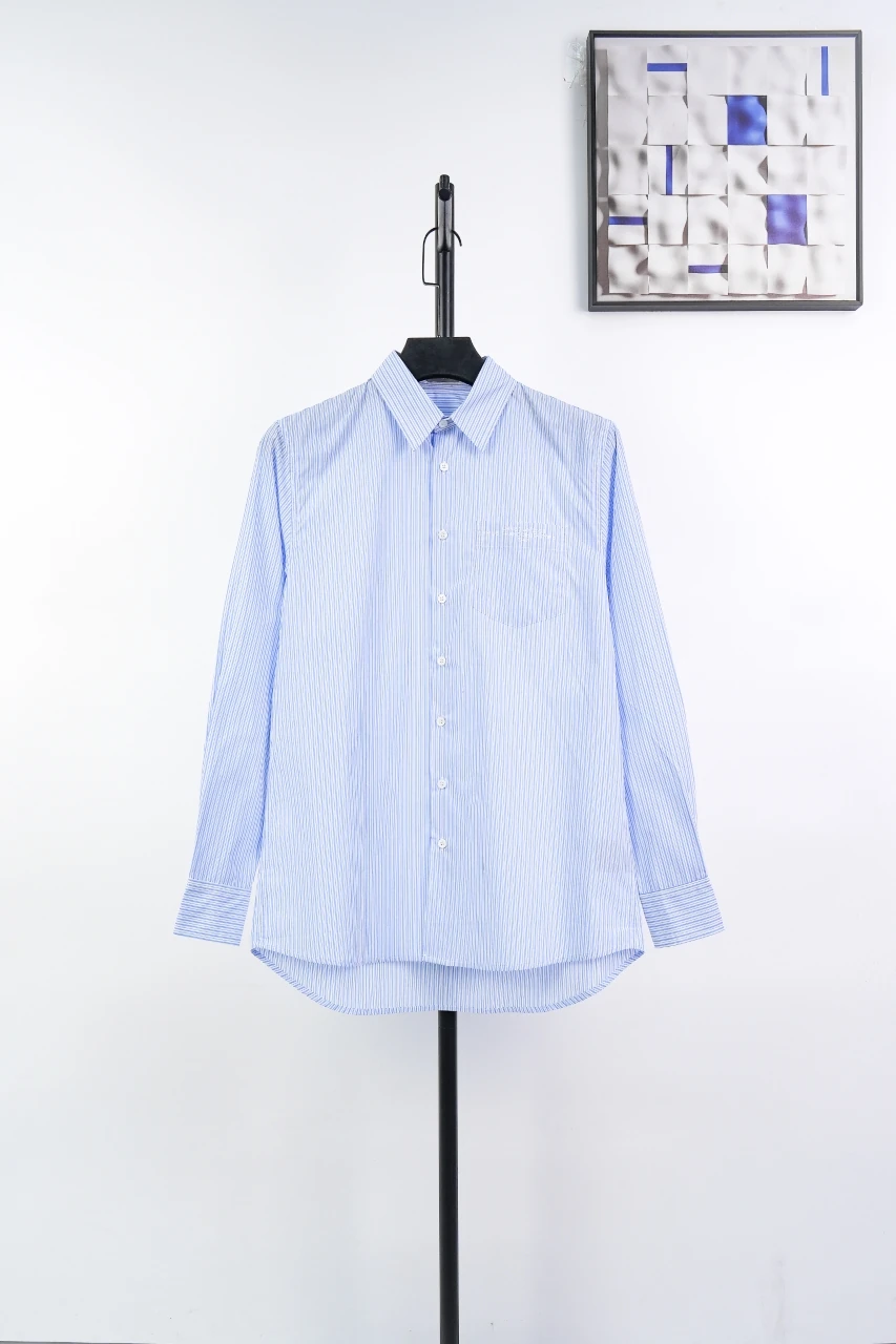 Dior Blue Stripe 1947 Print Long Sleeve Shirt product photo from LabelPicks