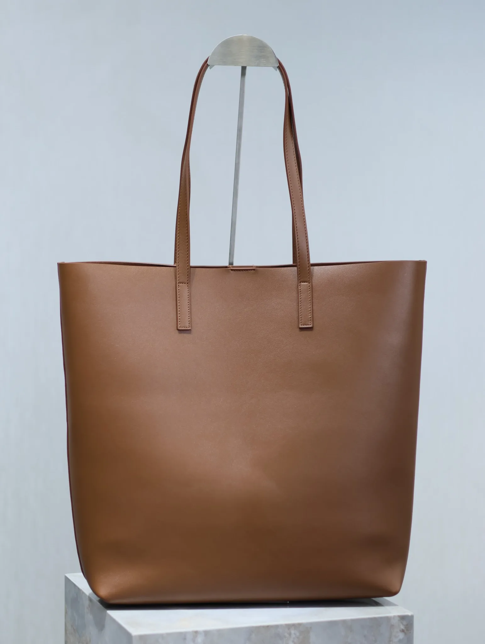 Saint Laurent Brown Calfskin Tote Bag product photo from LabelPicks
