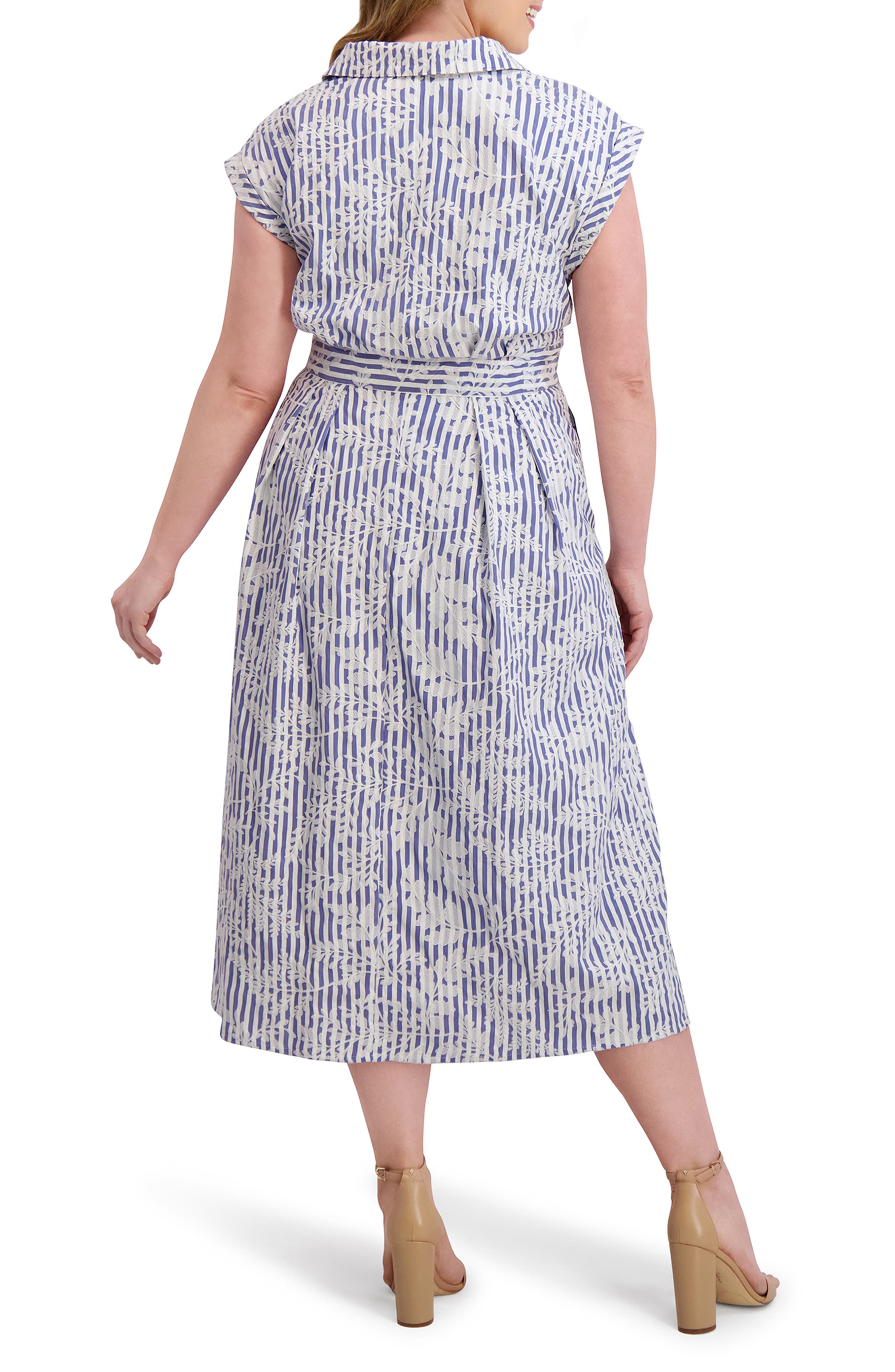 Kensie Embroidered Woven Midi Dress