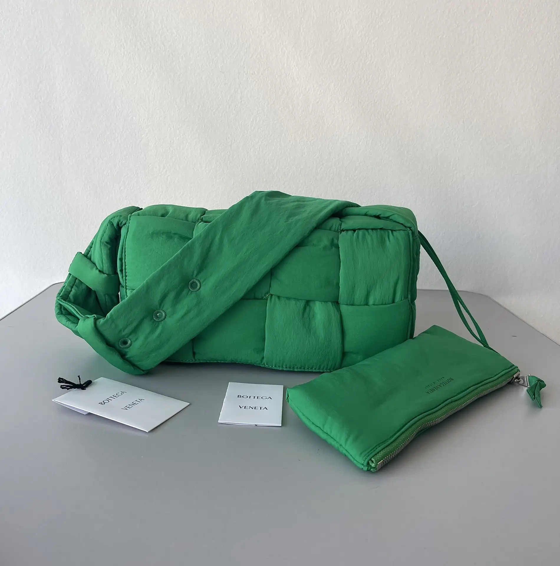 Bottega Veneta Green Cassette Nylon Crossbody Bag product photo from LabelPicks
