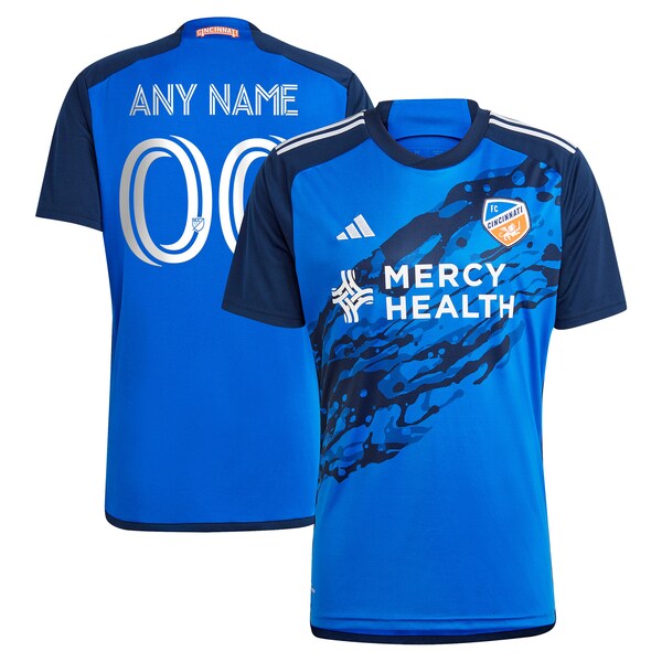 FC Cincinnati adidas 2024 River Kit Replica Custom Jersey - Blue