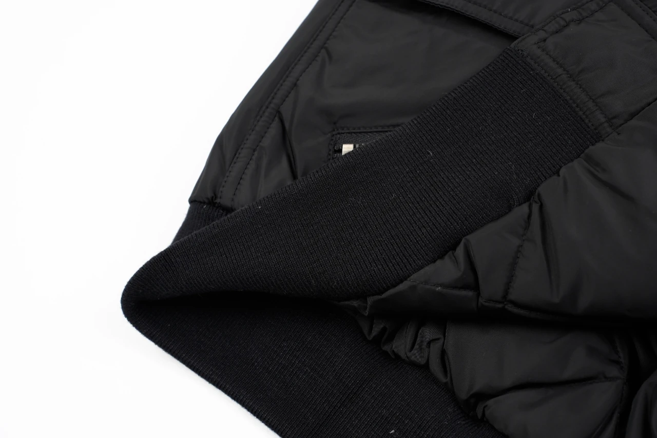 Prada Black Hooded Nylon Down Jacket with Metal Triangle Logo product photo from LabelPicks