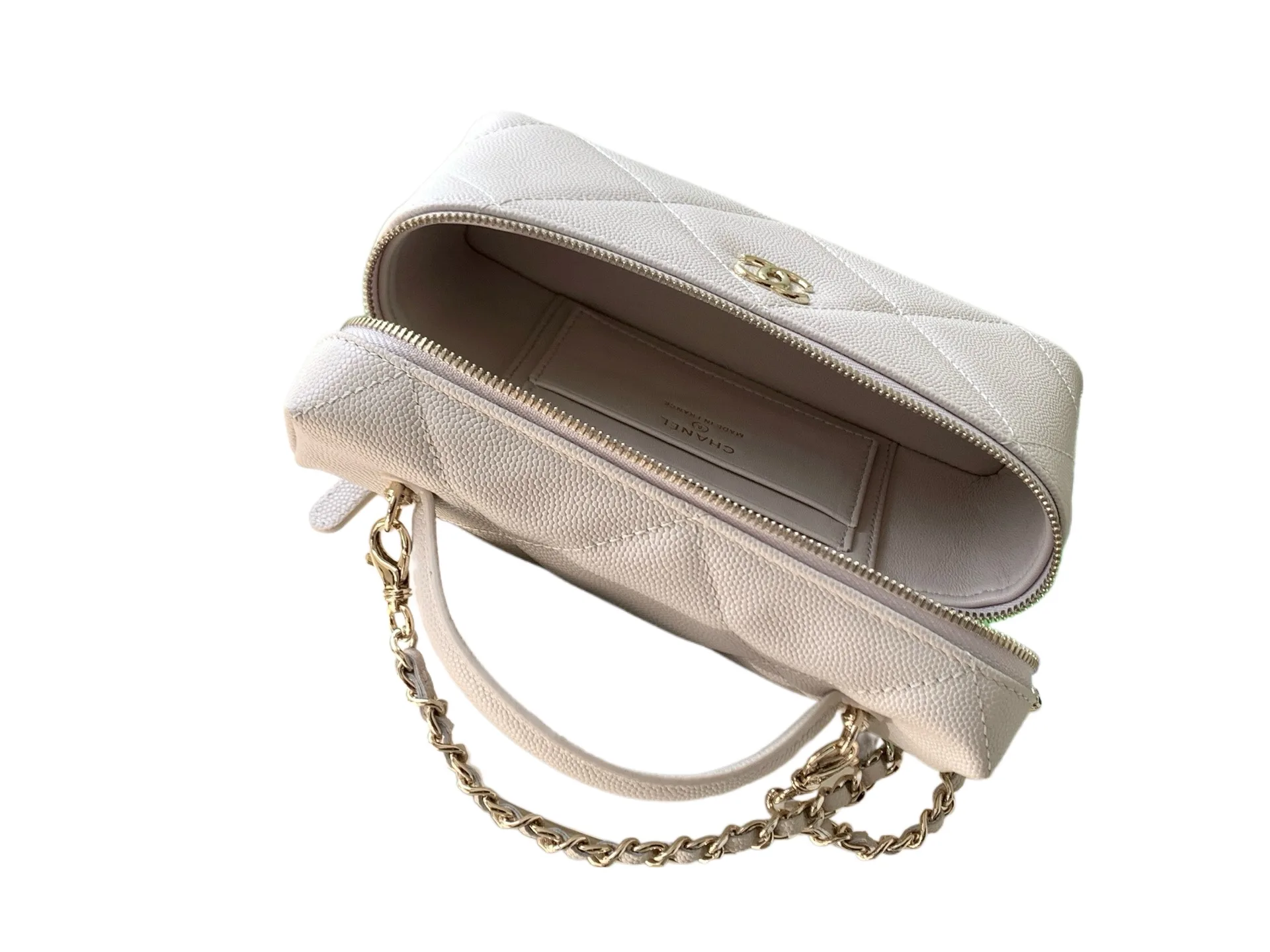 Chanel Grey Quilted Leather Top Handle Bag product photo from LabelPicks