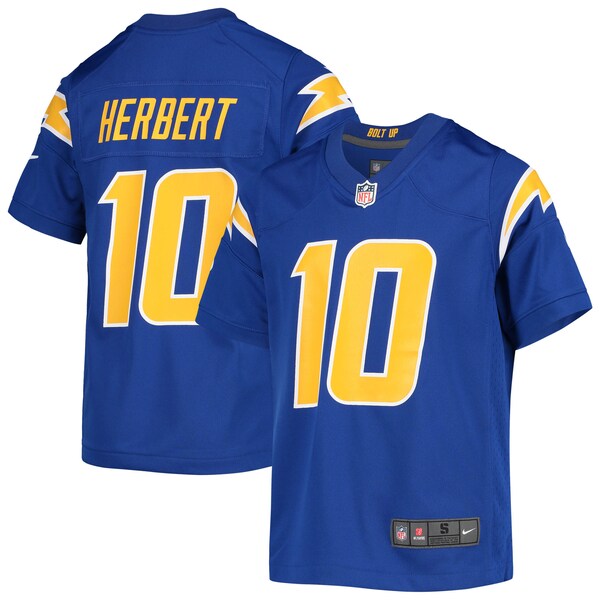 Justin Herbert Los Angeles Chargers Nike Youth Game Jersey - Royal/Navy/Powder Blue/White